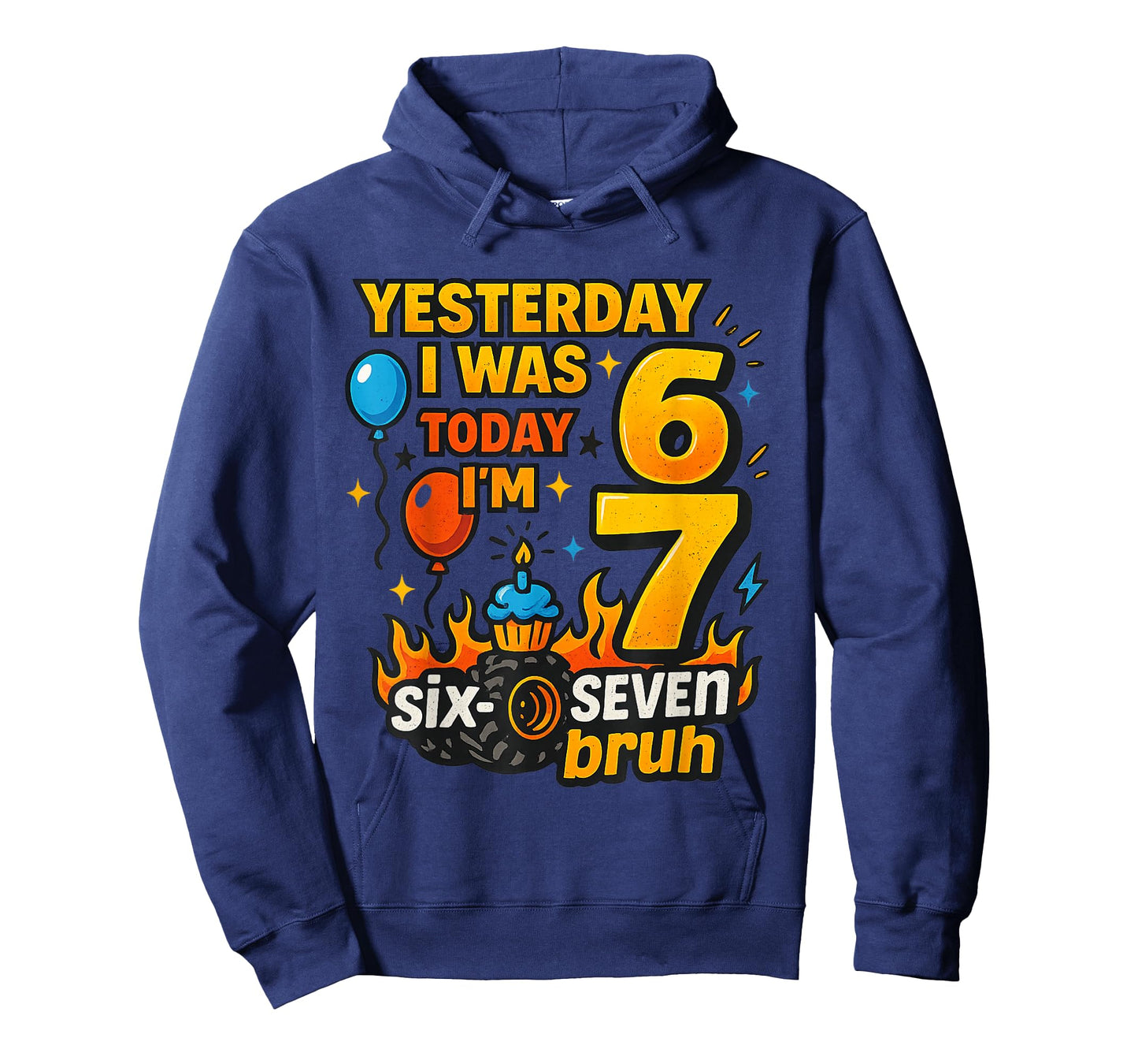 Yesterday I was 6 Today I’m 7 Six Seven Bruh Birthday Shirt T-Shirt