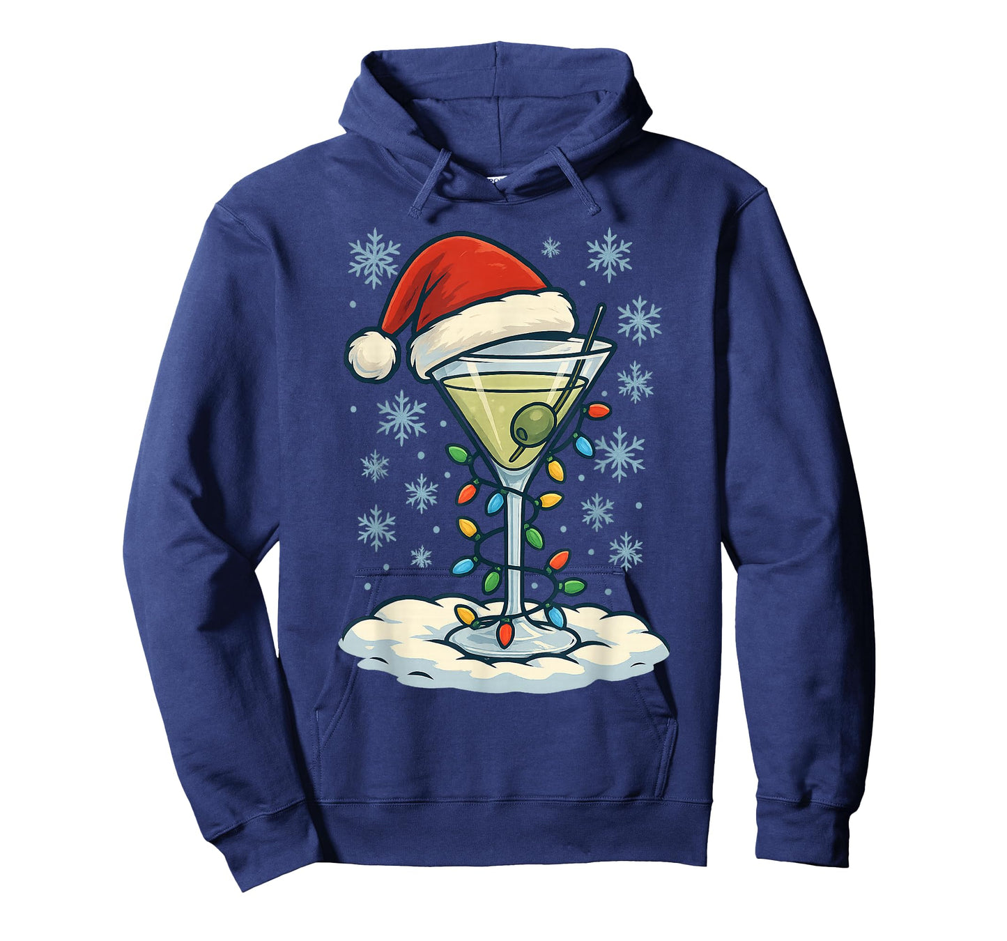 Fun Christmas Lights Wrapped On Dirty Dry Martini Lover T-Shirt