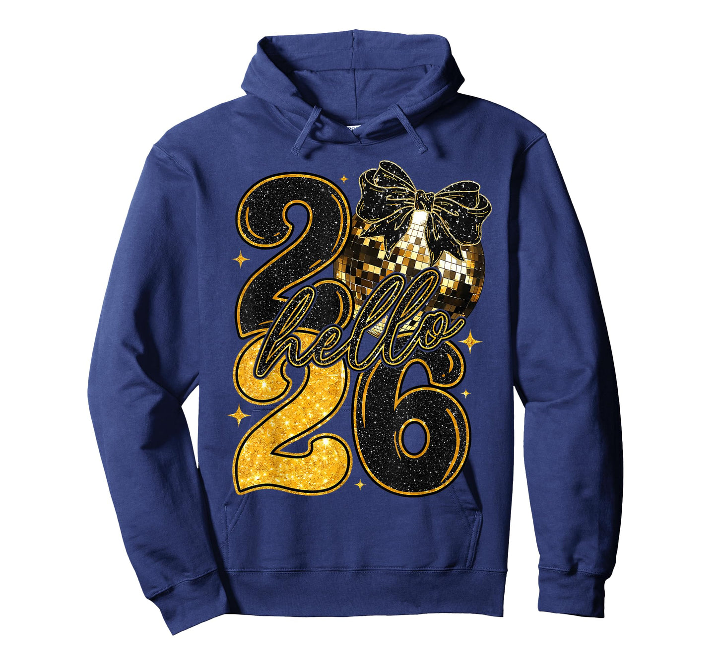 Happy New Year Party Hello 2026 Coquette Bow Family Matching T-Shirt