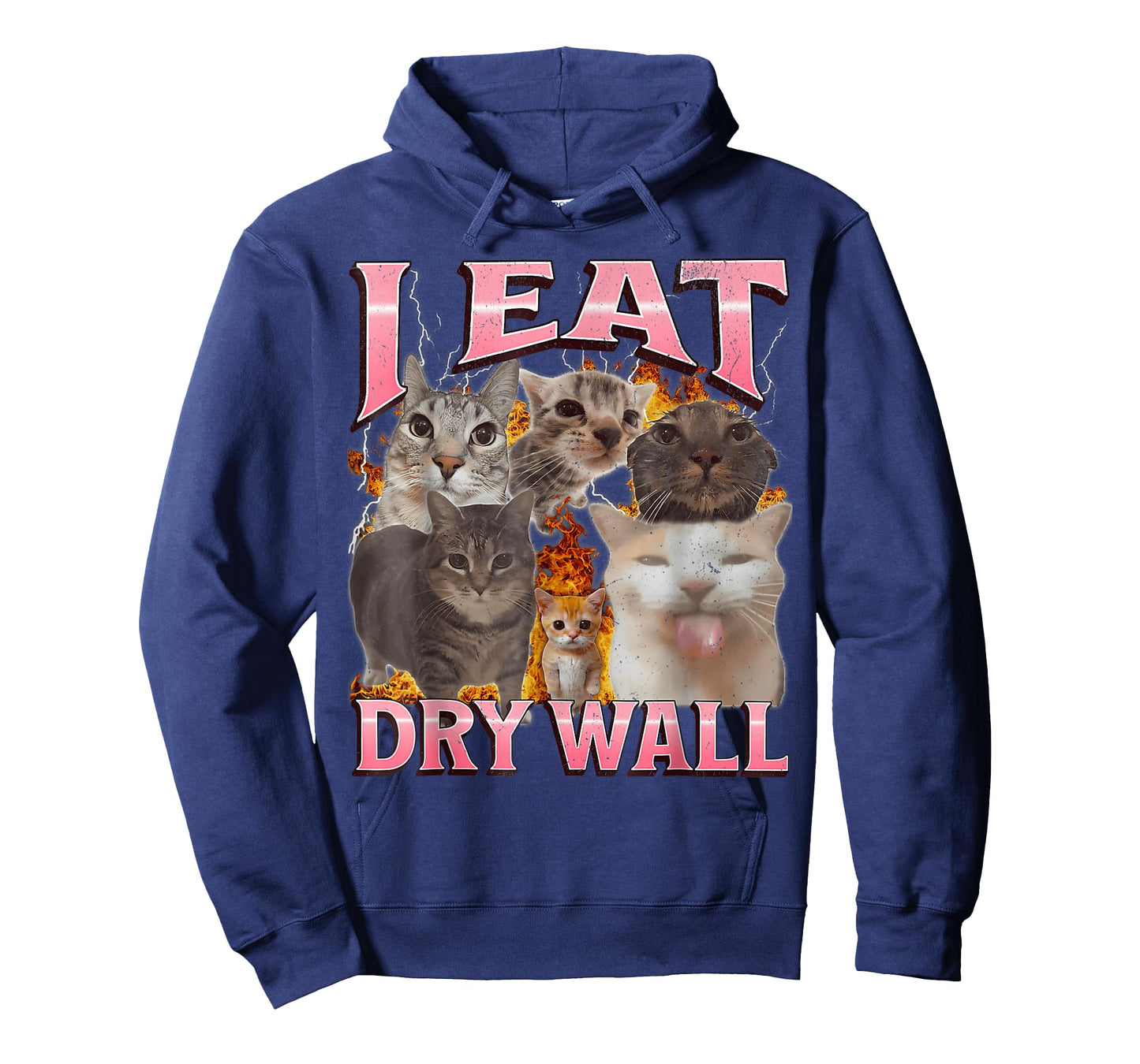 I Eat Cement Funny Cat Meme Bootleg Graphic T-Shirt