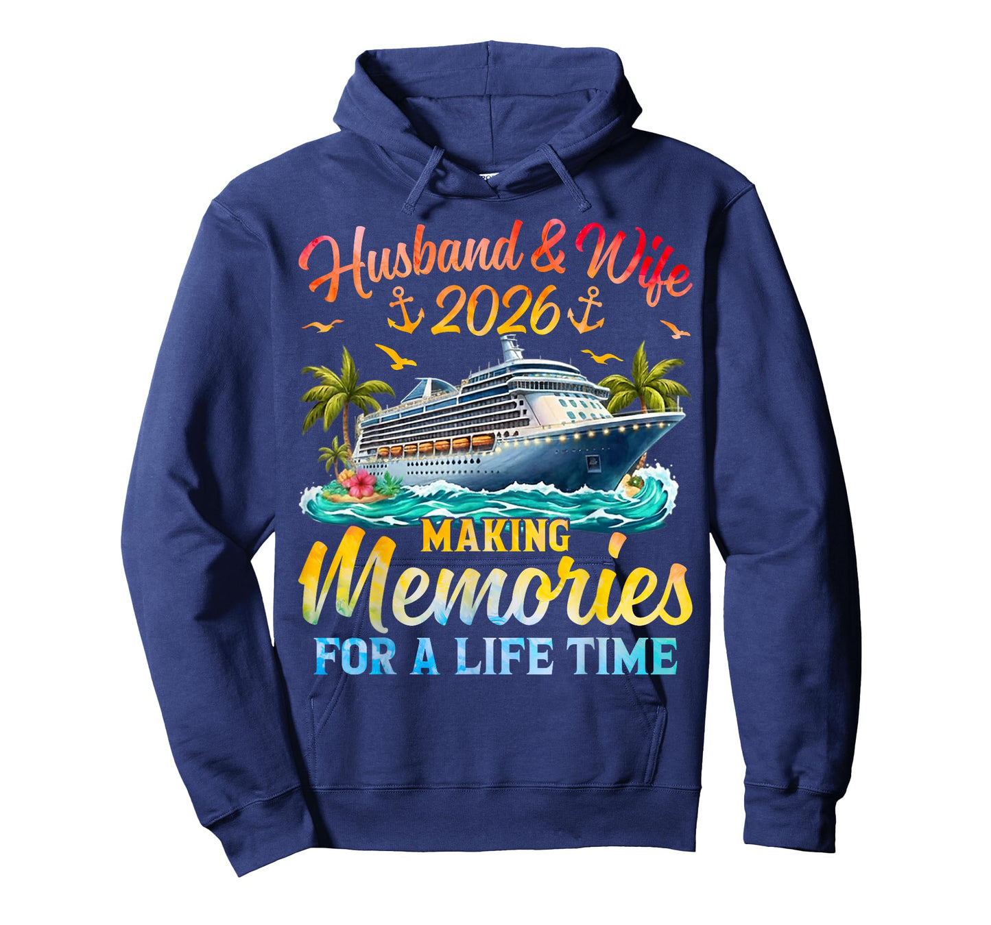 Husband & Wife 2026 Making Memories Cruise Matching Couple T-Shirt