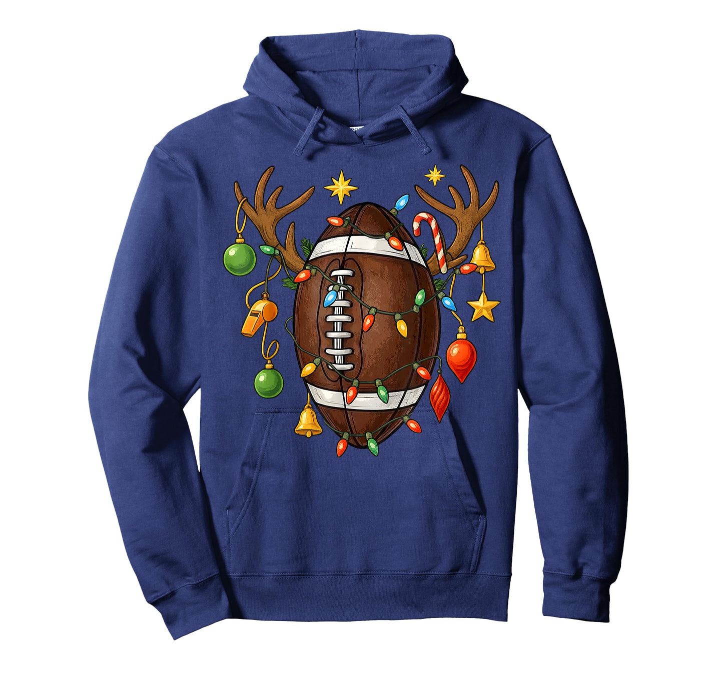 Football Reindeer Antlers Christmas for Men Women Teen Kids T-Shirt