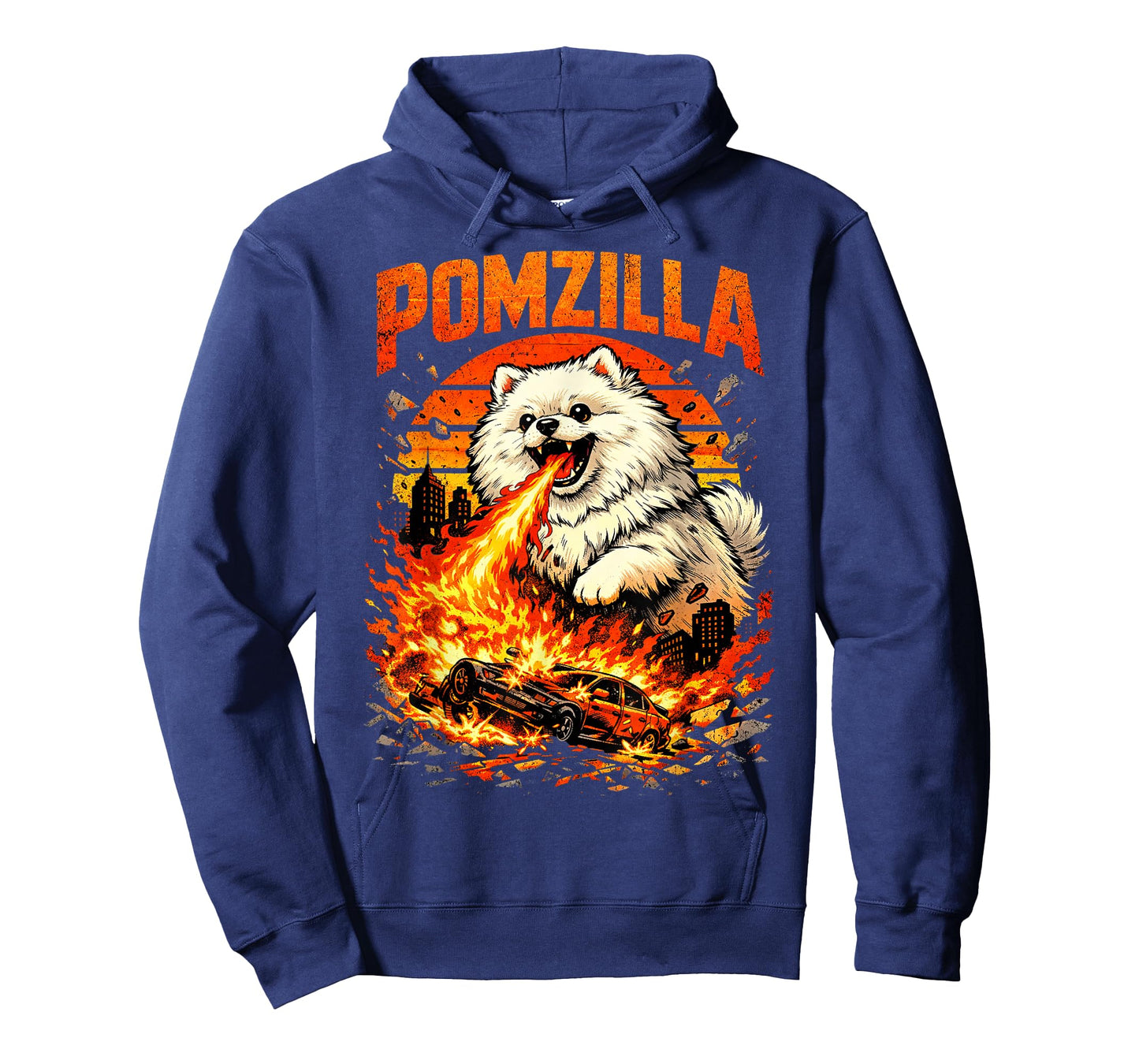 Pomzilla Pomeranian Dog Lover Vintage Monster Pom Dog T-Shirt