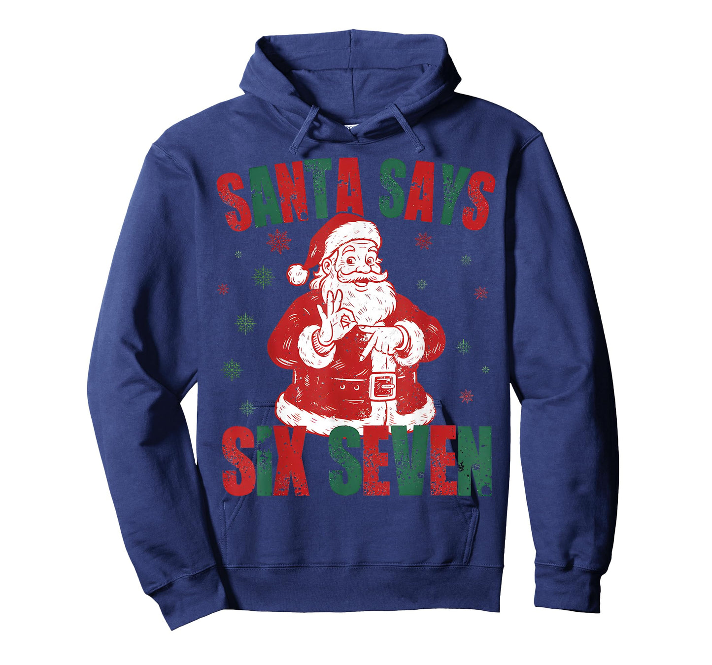 Retro Santa Says Six Seven 67 Meme Christmas T-Shirt
