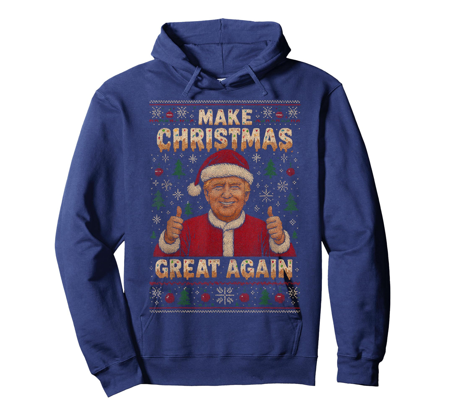Make Christmas Great Again Ice Cream Drip Funny Ugly Sweater T-Shirt
