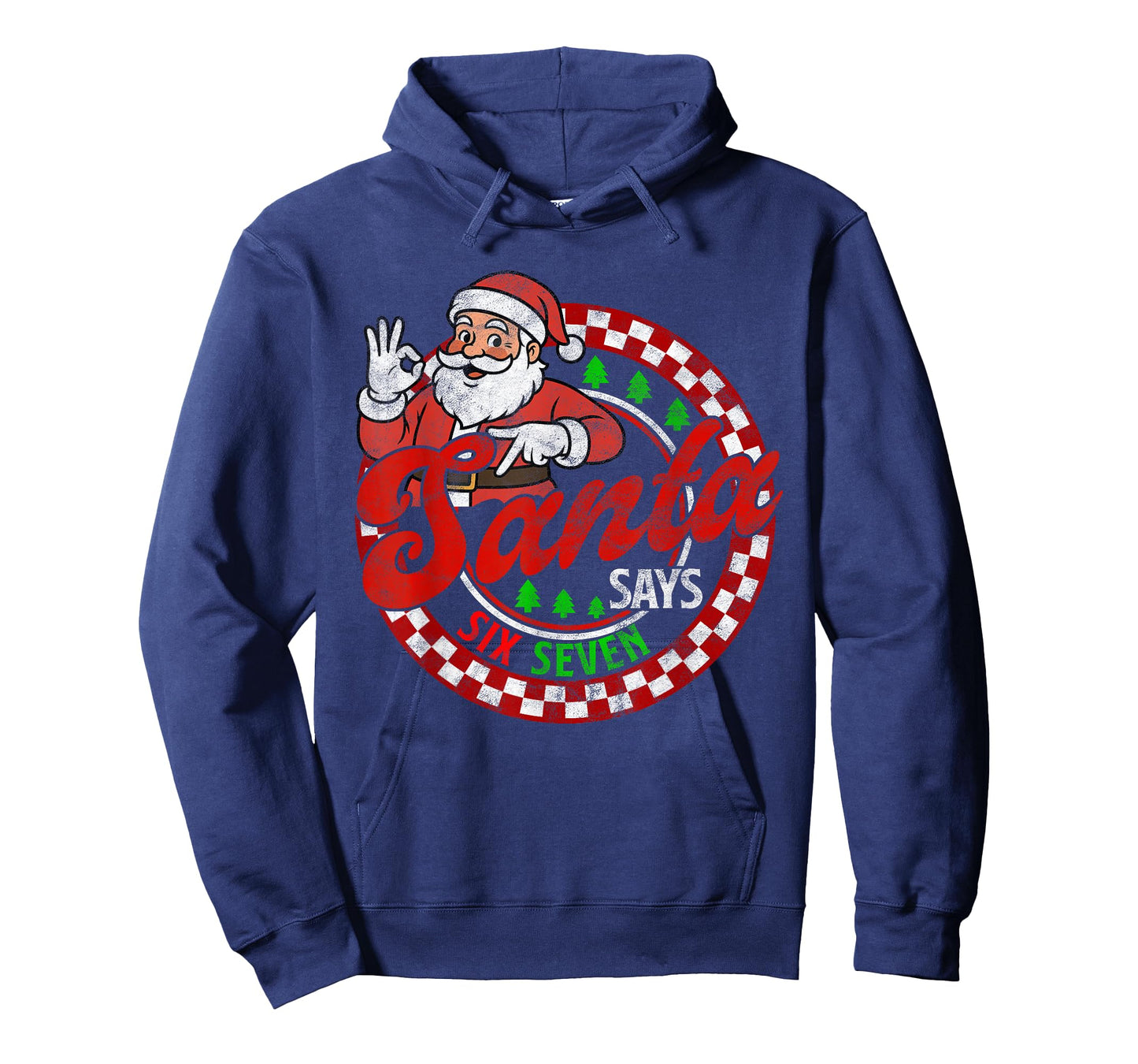 Funny Santa Says Six Seven Christmas 67 Meme Xmas Men Kids T-Shirt
