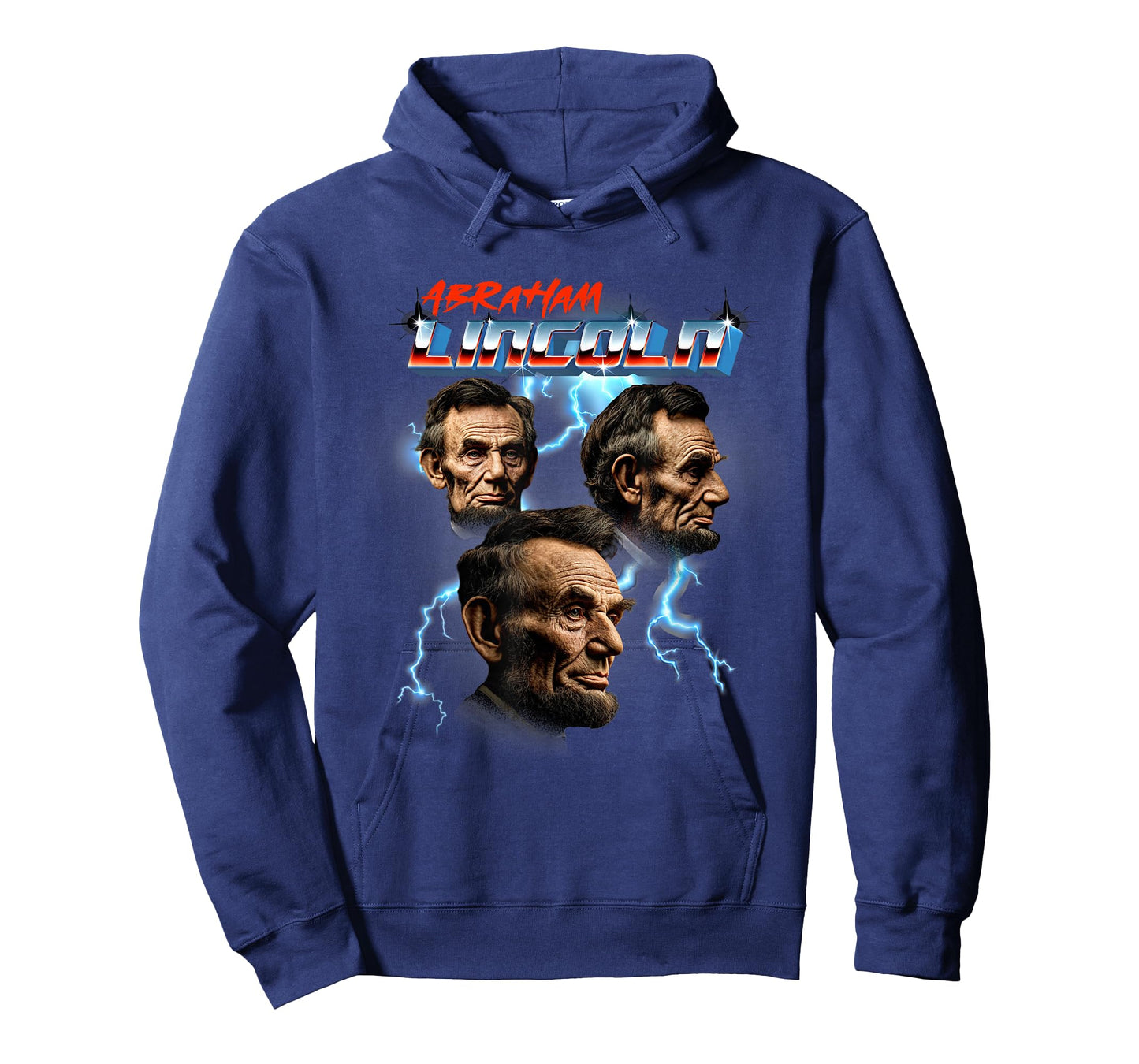 Mens Womens Retro 80s Heavy Metal Rock Band Abraham Lincoln T-Shirt
