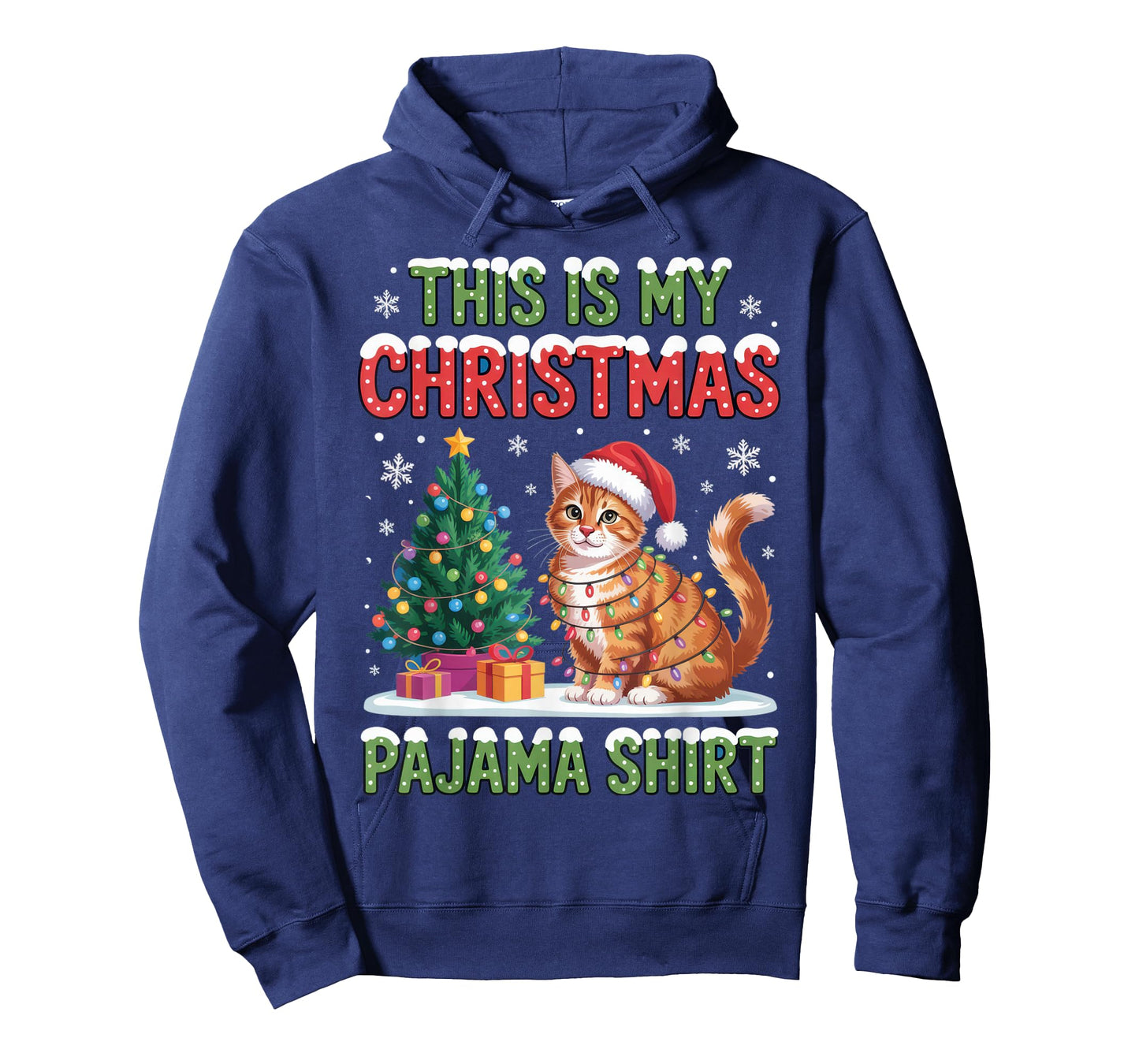 This is My Christmas Pajama Shirt Cat Lovers Holiday Fun T-Shirt