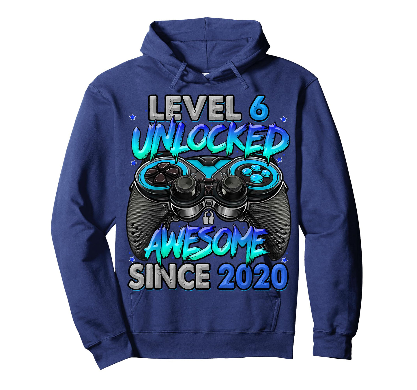 Level 6 Unlocked Awesome Since 2020 6th Birthday Gaming T-Shirt