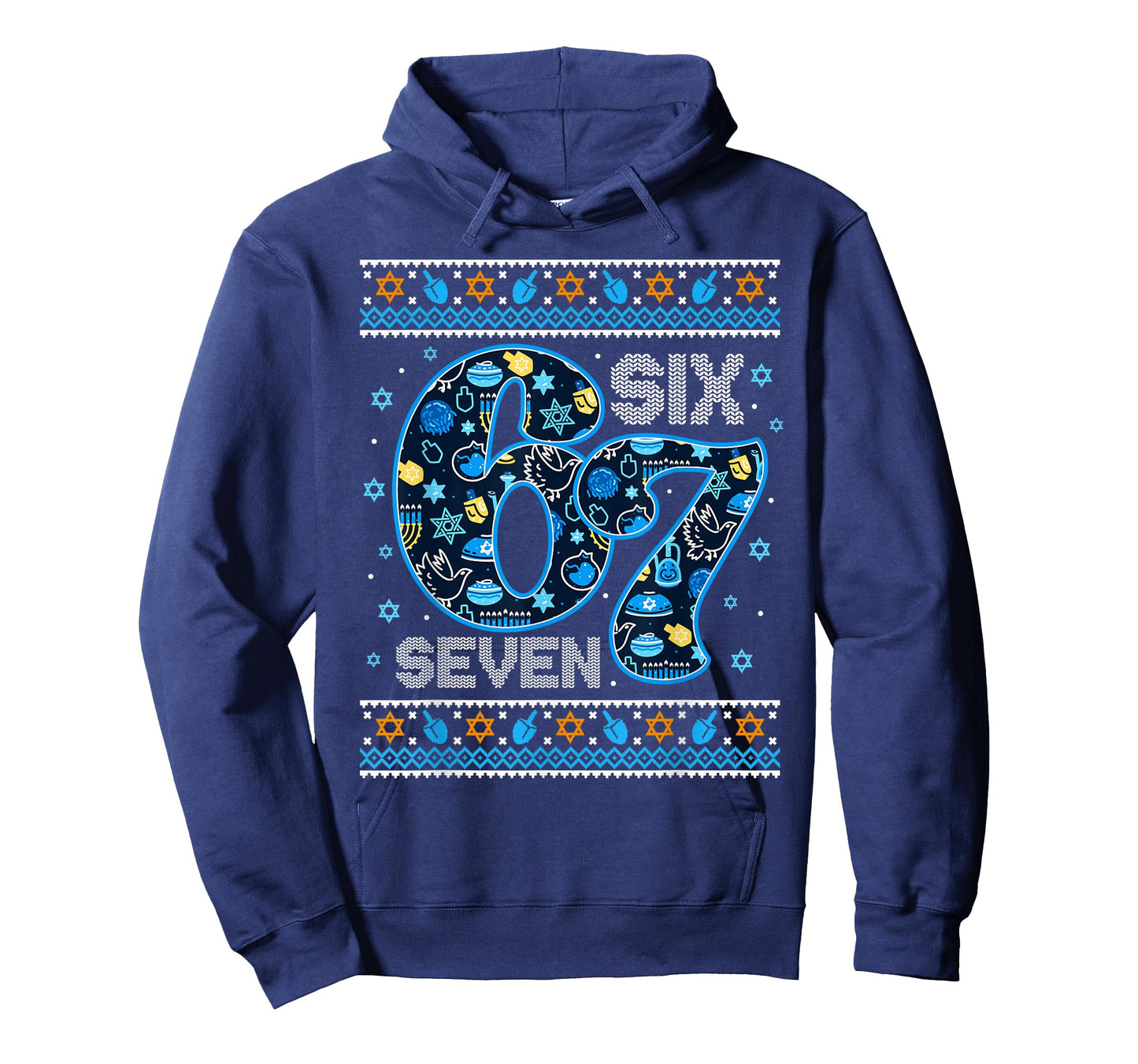 Hanukkah 67 Festive Dreidel Ugly Sweater Jew Six Seven 6 7 T-Shirt