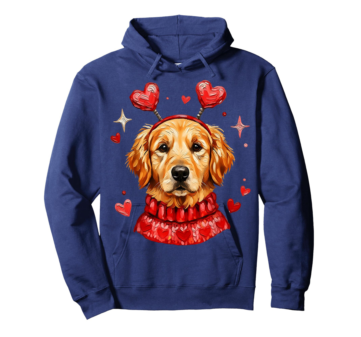 Golden Retriever Valentine Cute Heart Dog Mom Dad Dog Lover T-Shirt