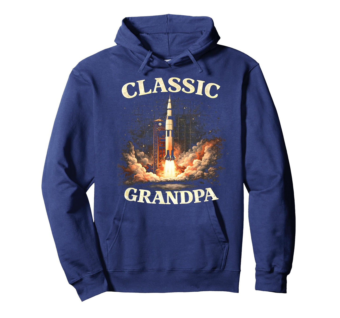 Classic Grandpa Vintage Rocket Retro Space Explorer Style T-Shirt