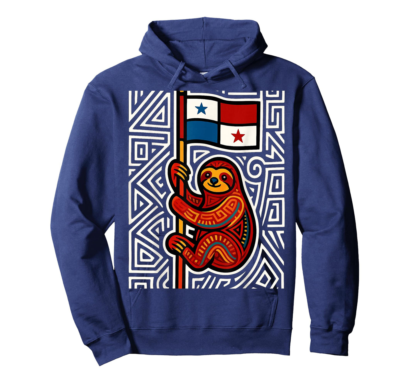 Sloth Inspired by Mola Artwork of Panama Kuna T-Shirt