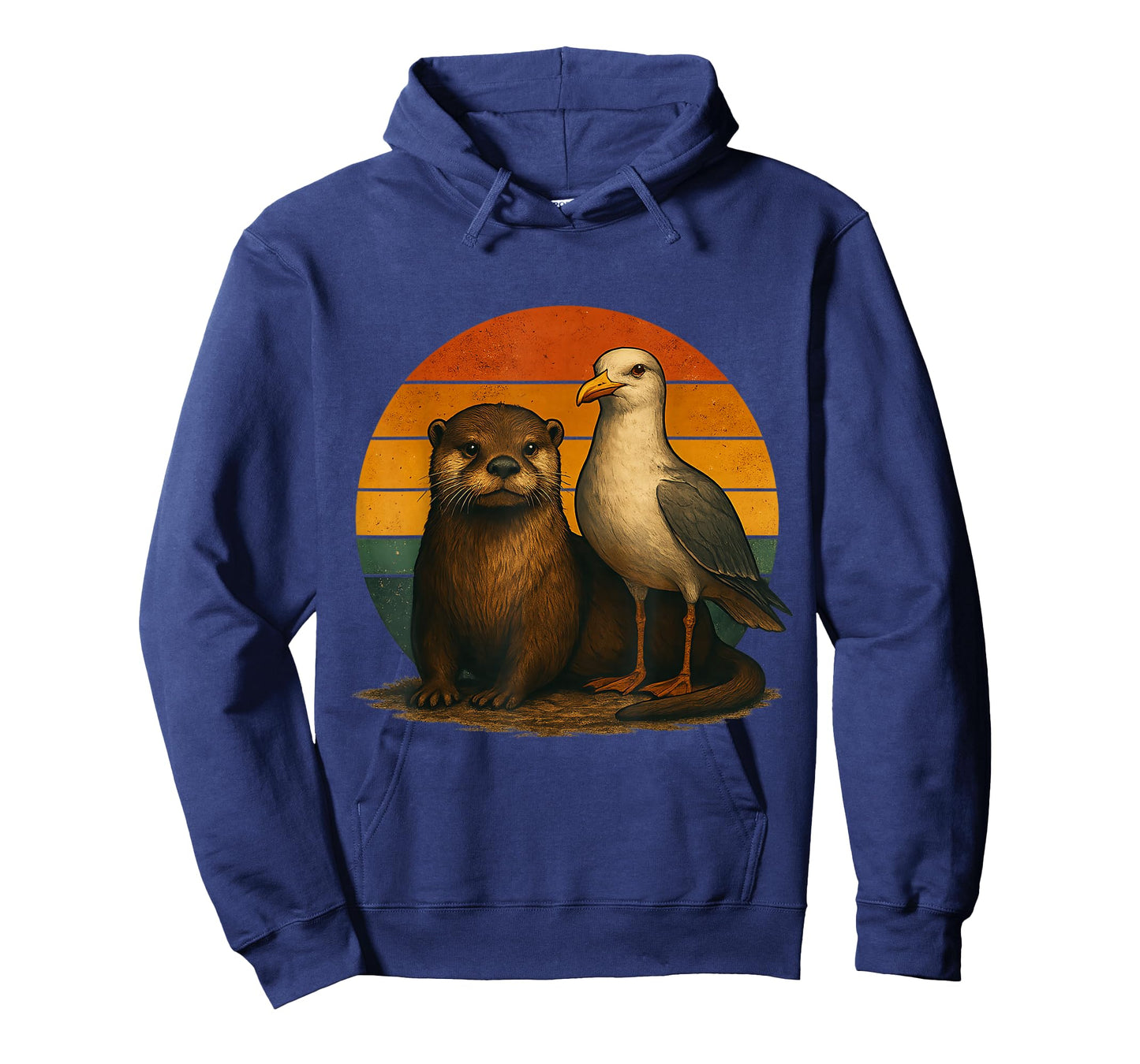 Otter Seagull Retro Animal Friends T-Shirt