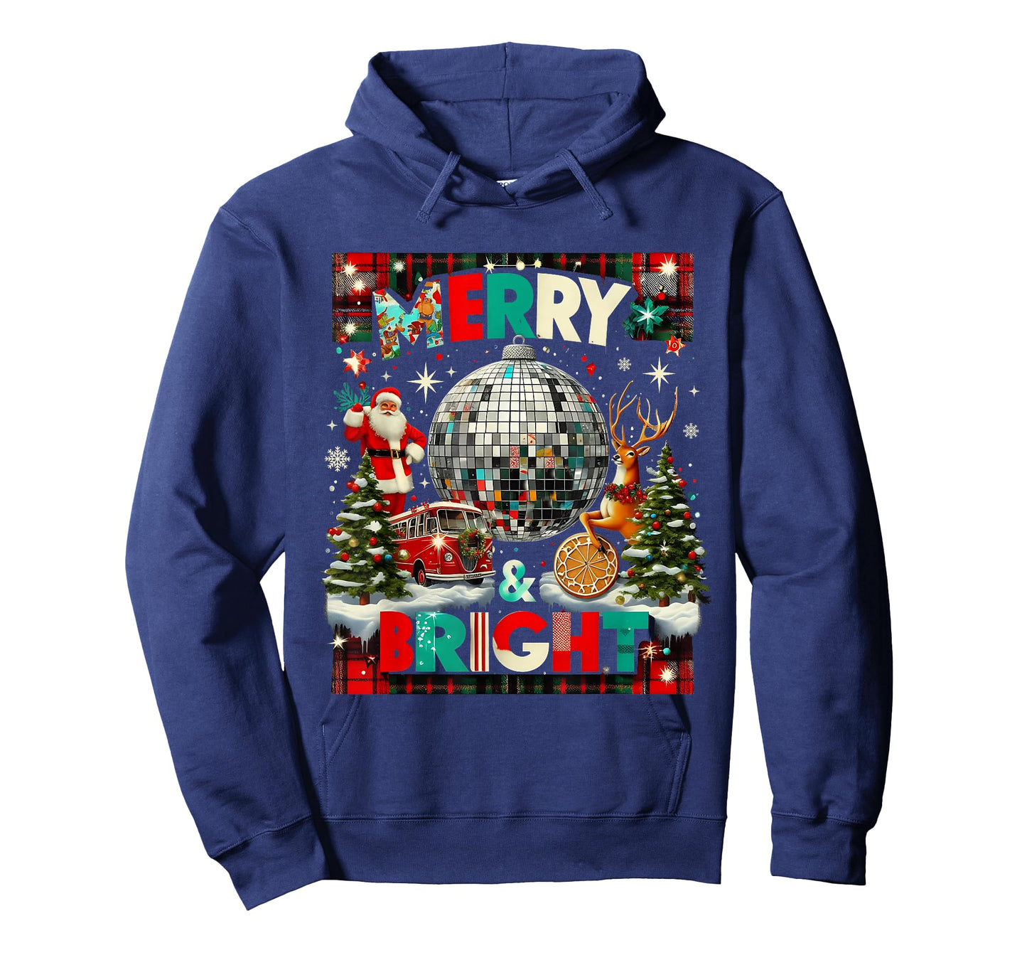 Merry and Bright Retro Christmas Disco Design T-Shirt