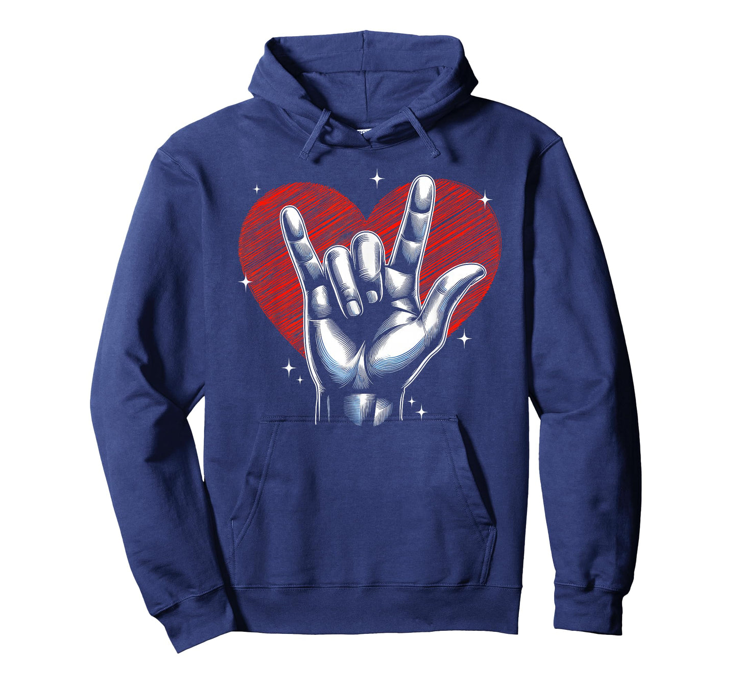 I Love You Hand Sign ASL Heart Women Kids Men Valentine T-Shirt