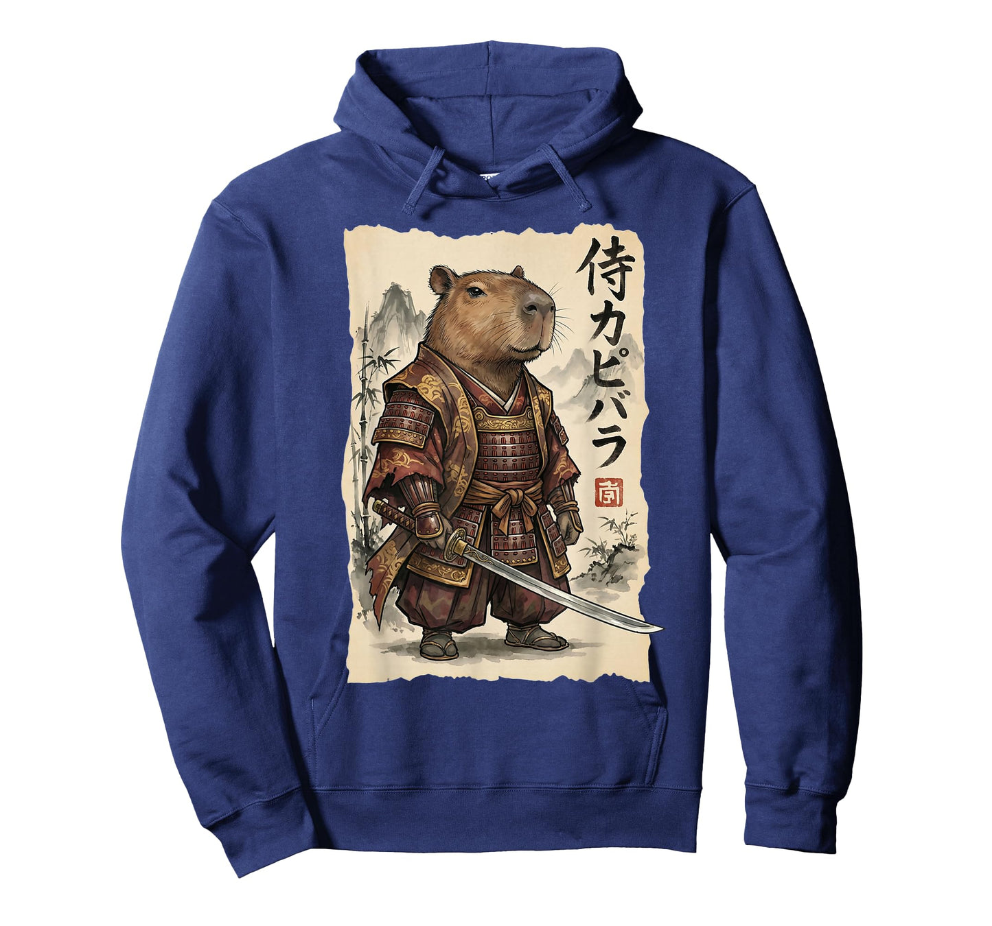 Samurai Capybara Japanese Art Vintage Graphic Funny Animal T-Shirt