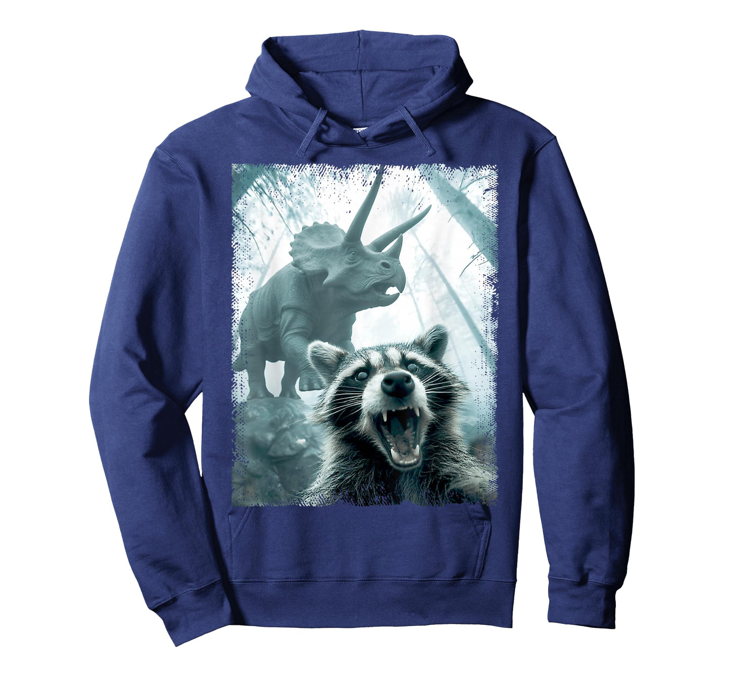 Raccoon Selfie with Triceratops Adventure T-Shirt