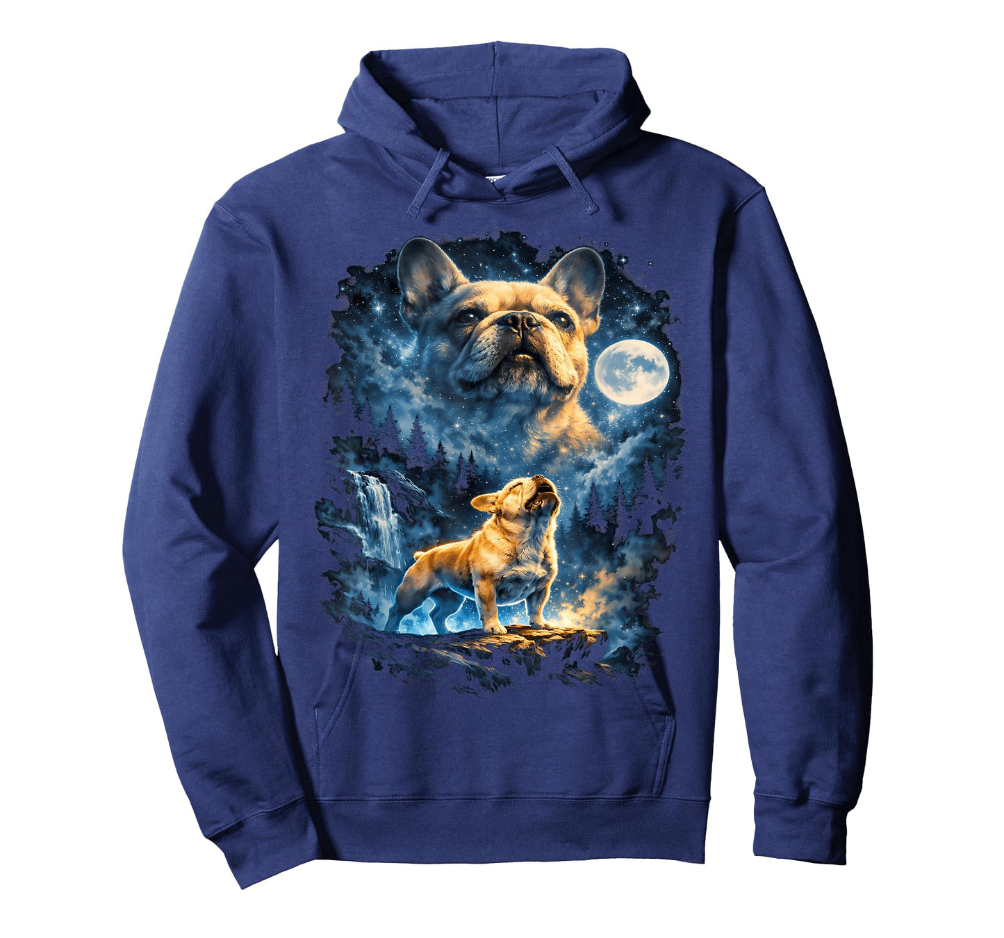 Frenchie Howling At The Moon T-Shirt