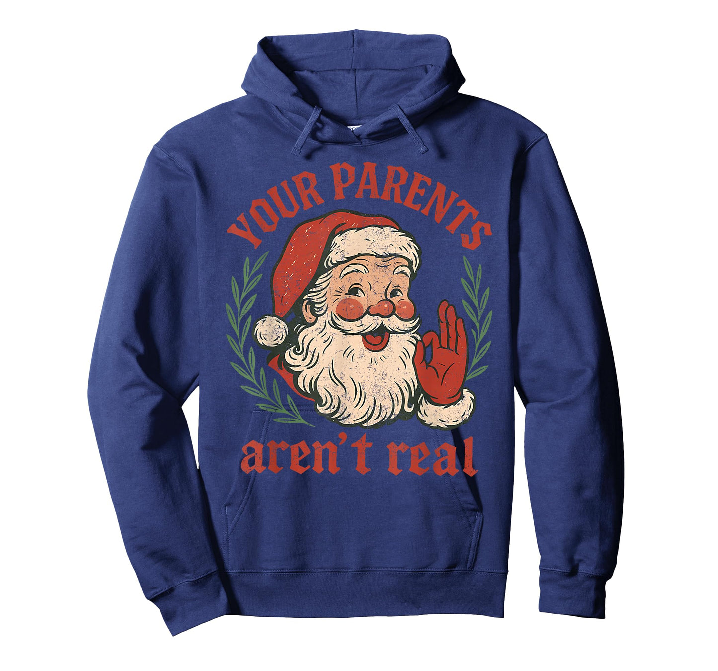Vintage Your Parents aren't Real Funny Santa Christmas T-Shirt
