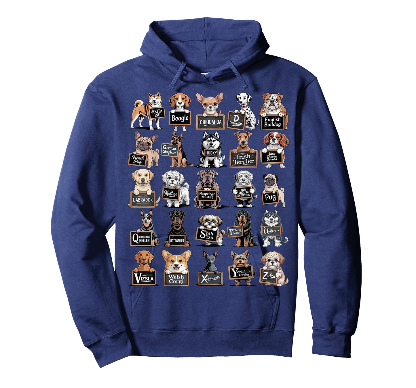 ABC Dog Breeds T-Shirt - Alphabet Dogs Educational Learning T-Shirt