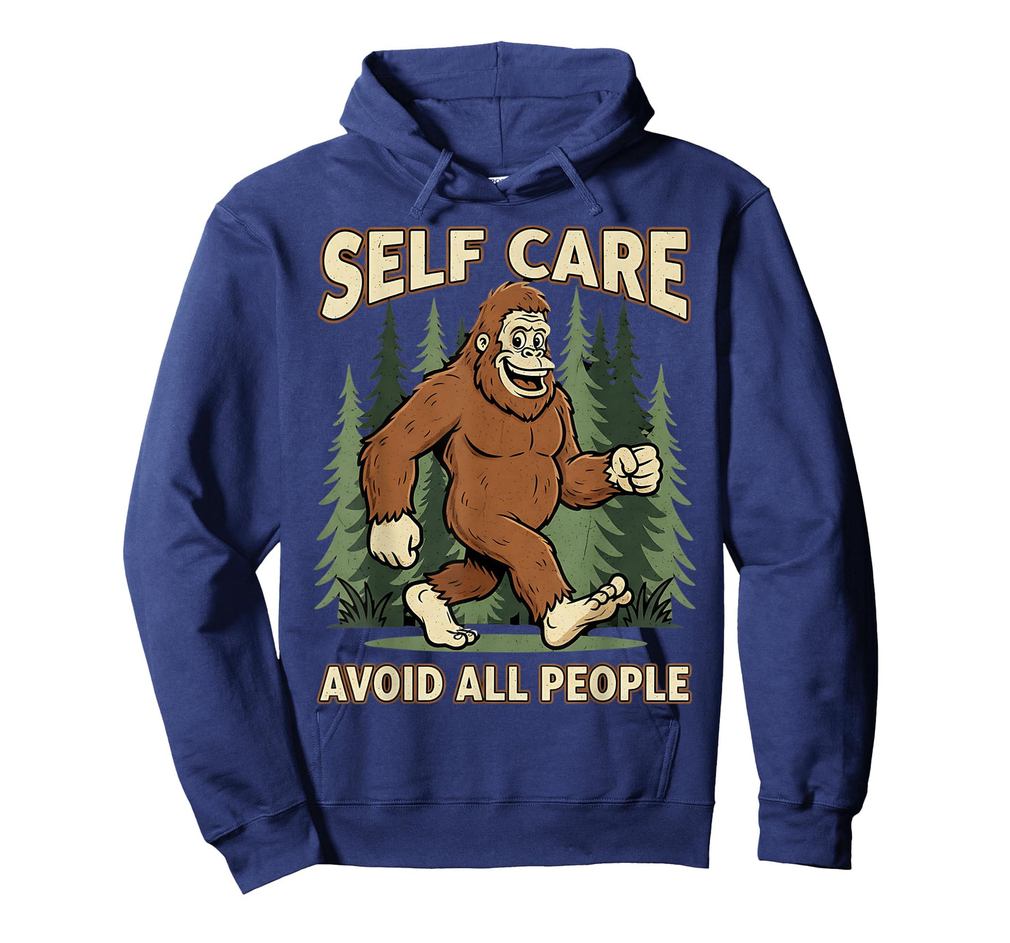 Self Care Mental Health Funny Bigfoot Graphic T-Shirt