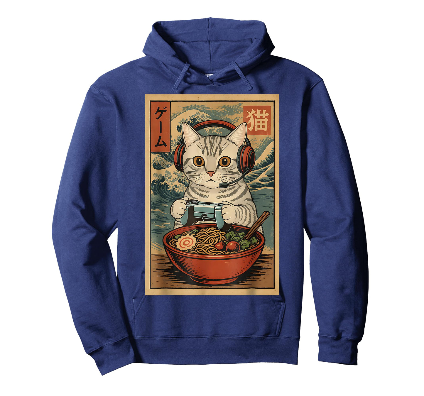 Cute Kawaii Gamer Cat Funny Ramen Retro Japanese Cat Gaming T-Shirt