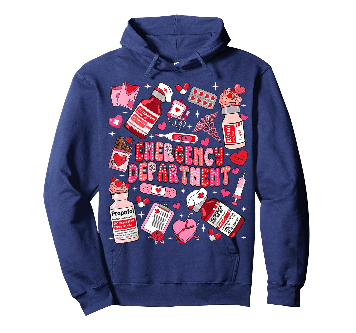 Retro Emergency Department ED ER Nurse Valentines Day Women T-Shirt