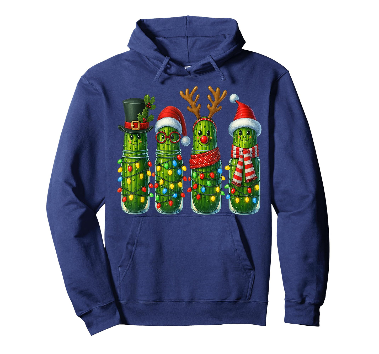 Christmas Pun Pickle Lights Funny Vegetable Holiday Family T-Shirt
