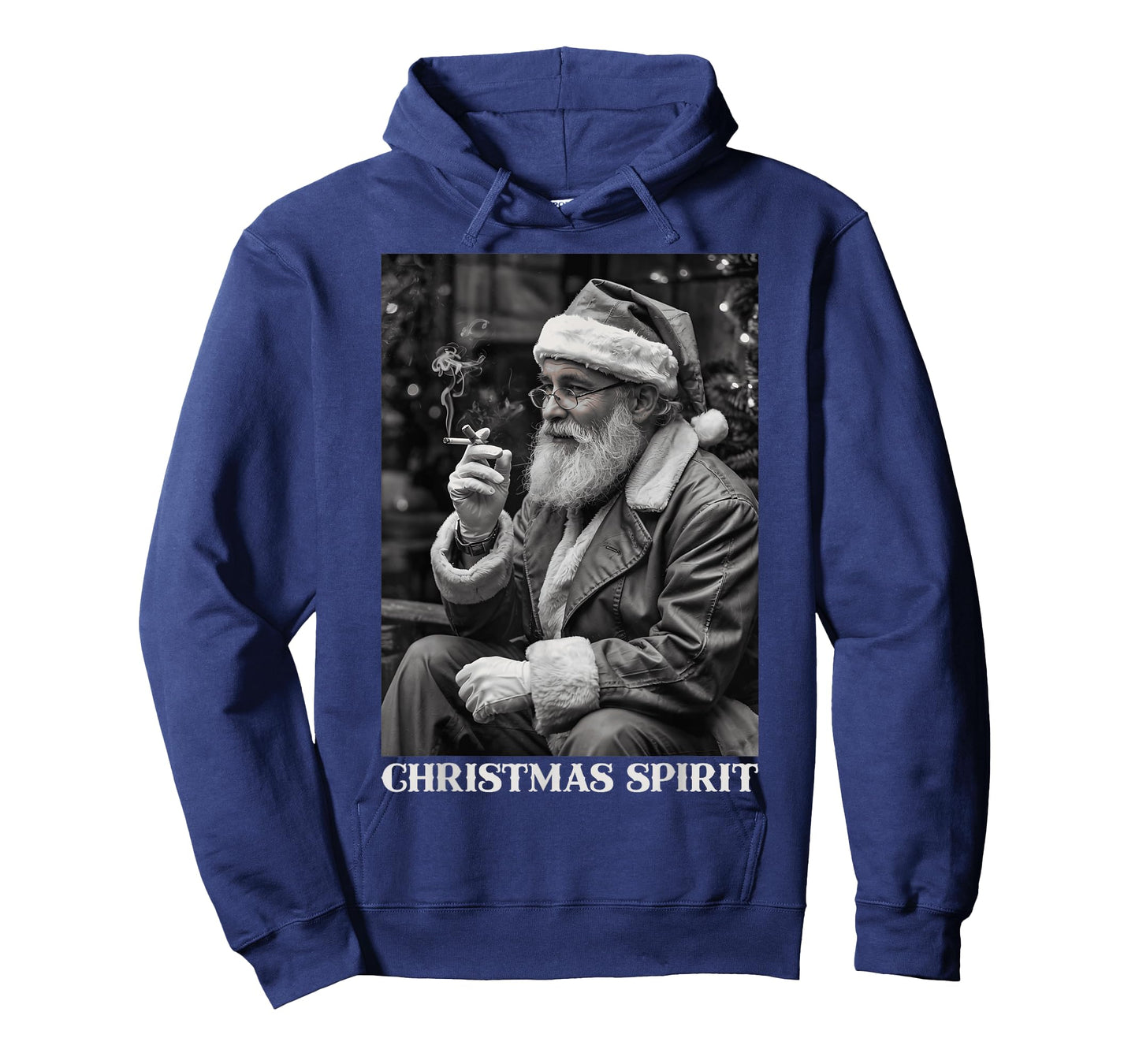 Retro Style Santa Claus Smoking Cigarette Christmas Spirit T-Shirt