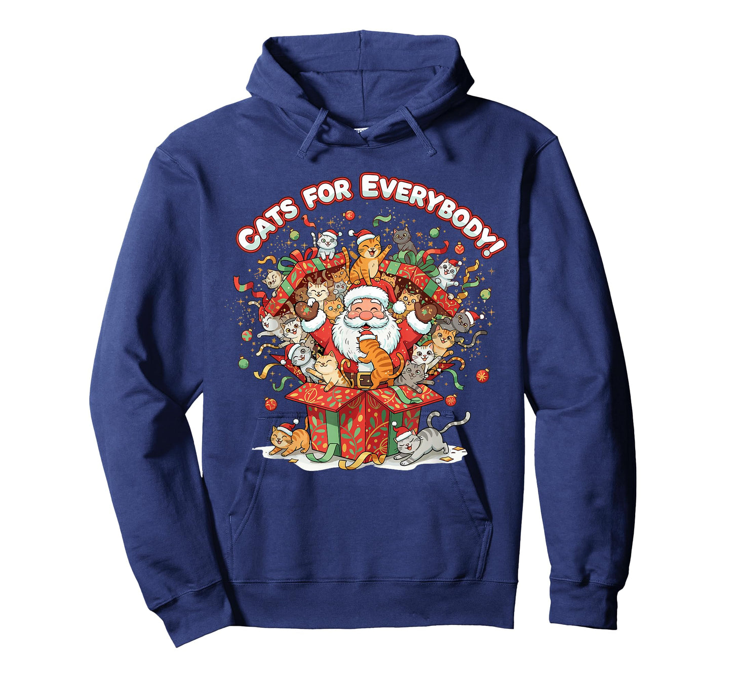 Cats for Everybody Christmas Shirt Crazy Santa T-Shirt