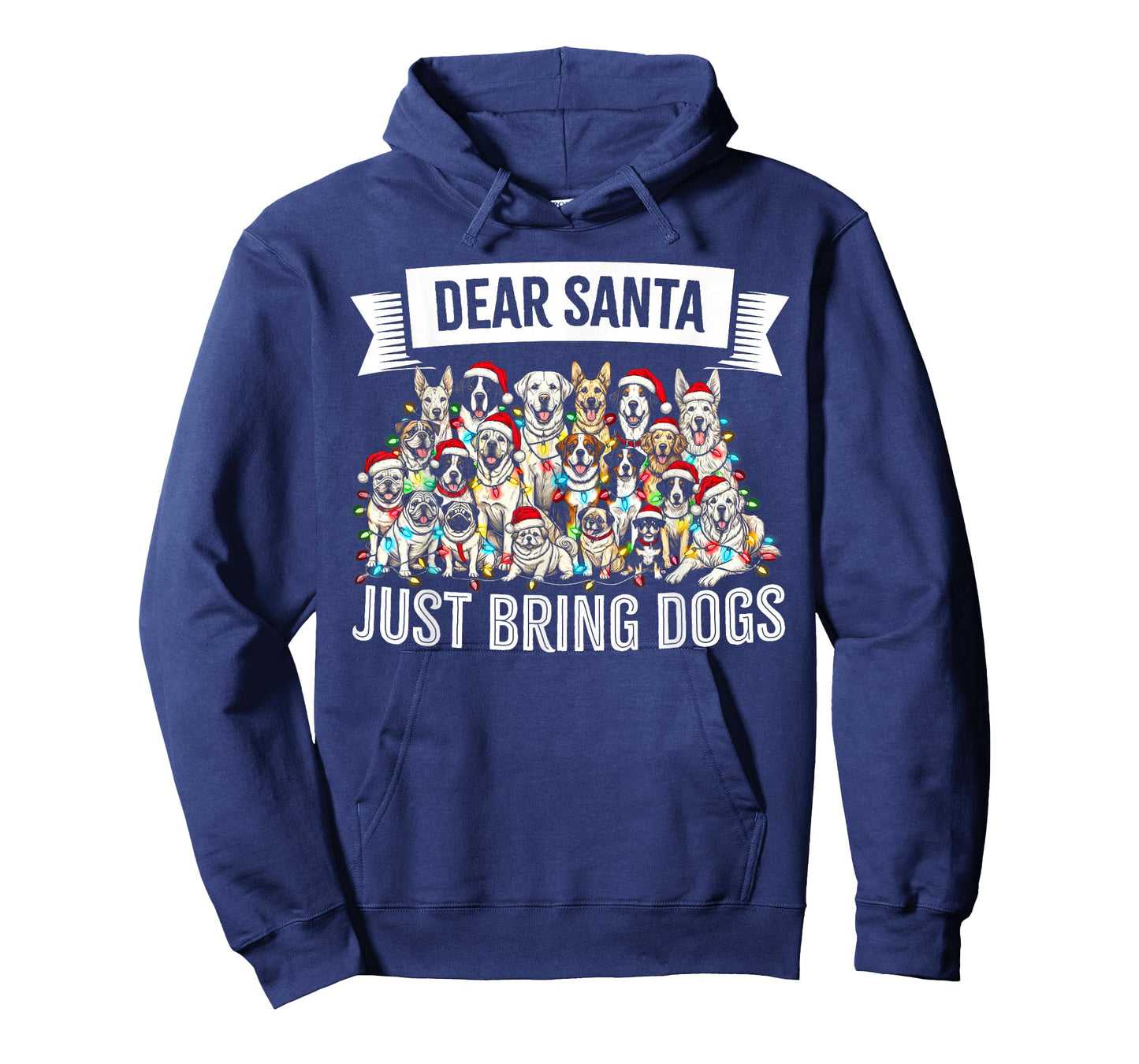 Dear Santa Just Bring Dogs Christmas Lights Dog Love Pajama T-Shirt