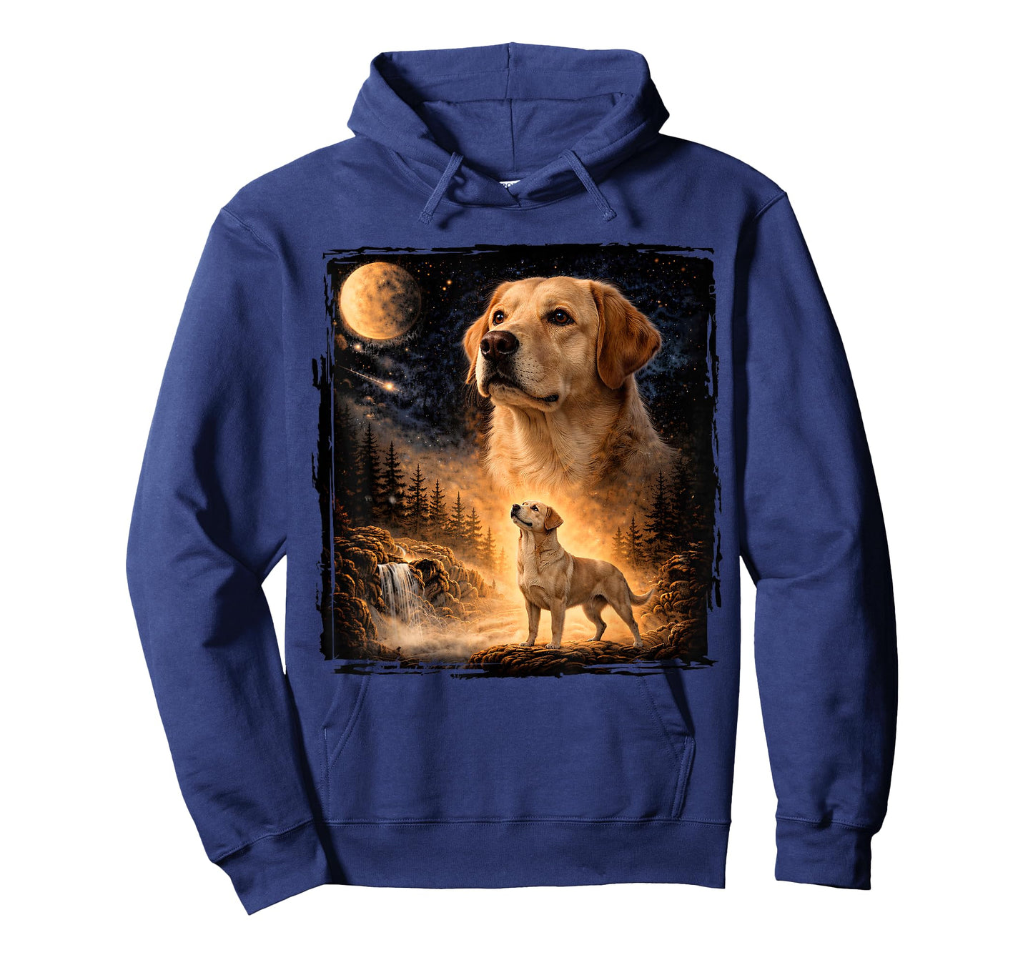 Vintage 90s Labrador Retriever Howling at The Moon Retriever T-Shirt