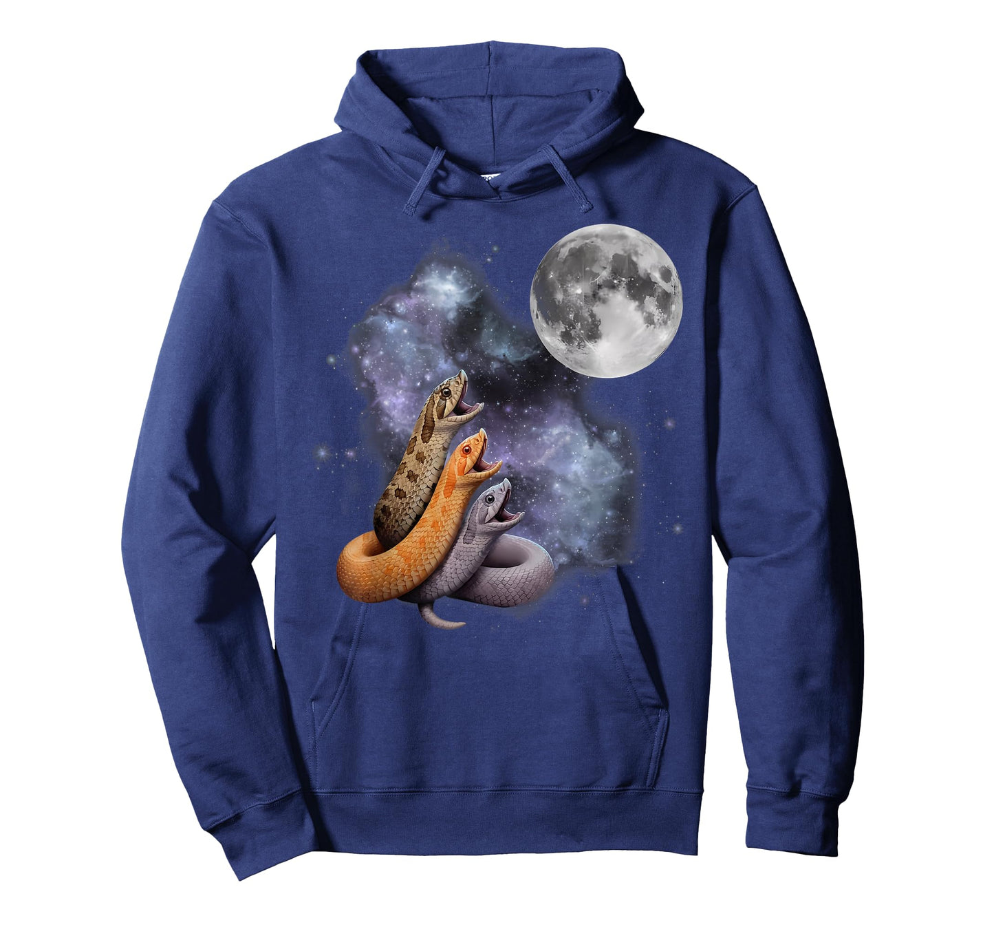 Vintage Three Hognose Snake Howling The Moon Animal Graphic T-Shirt