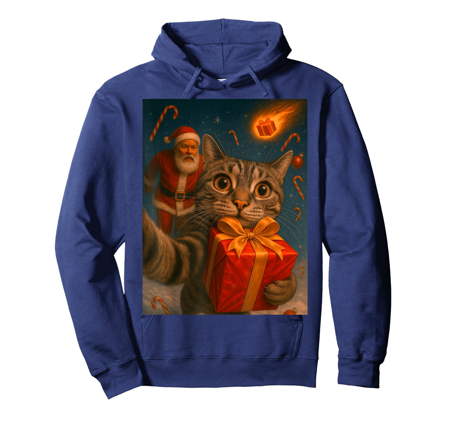 Christmas Cat Shirt - Funny Kitten & Santa T-Shirt