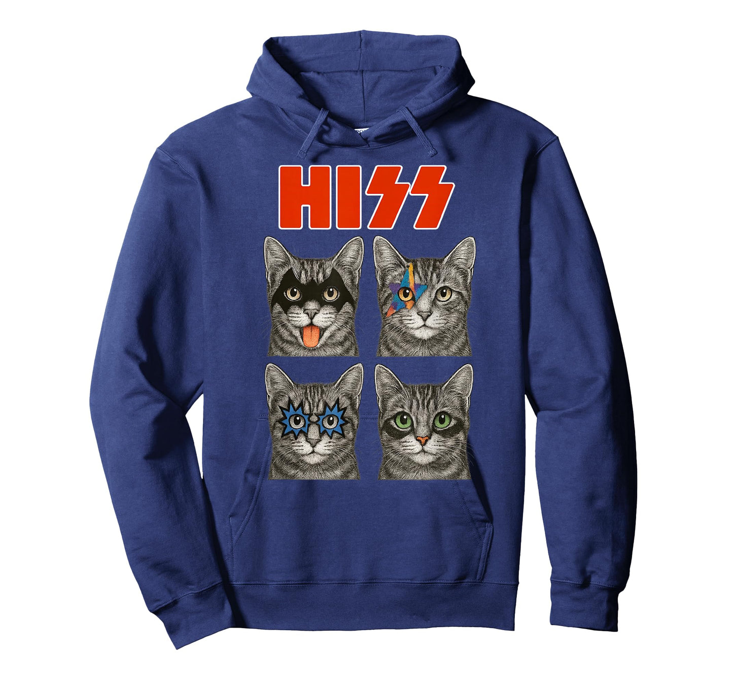 Retro Cat Rock Music Concert Band Funny Guitar Metal 80's T-Shirt