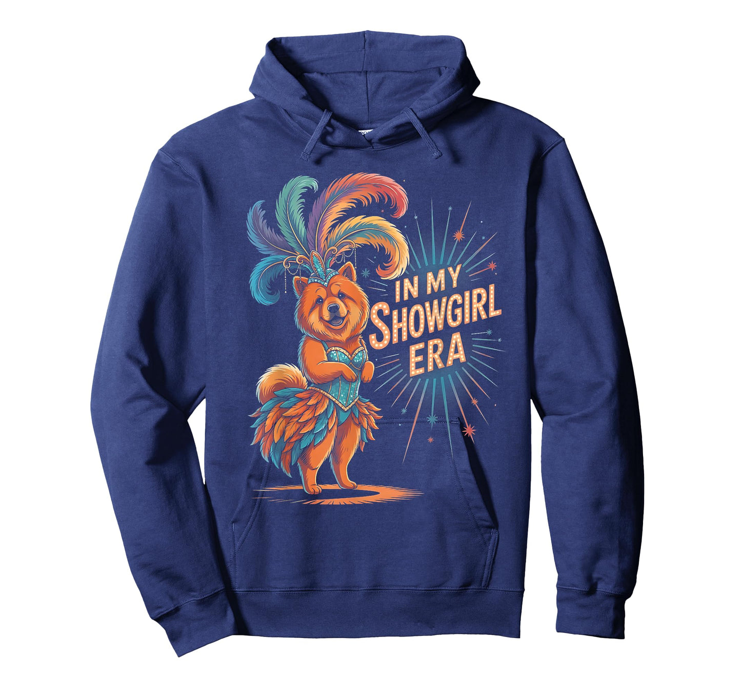 in My Showgirl Era Funny Chow-Chow Design Retro Dog Glam Art T-Shirt