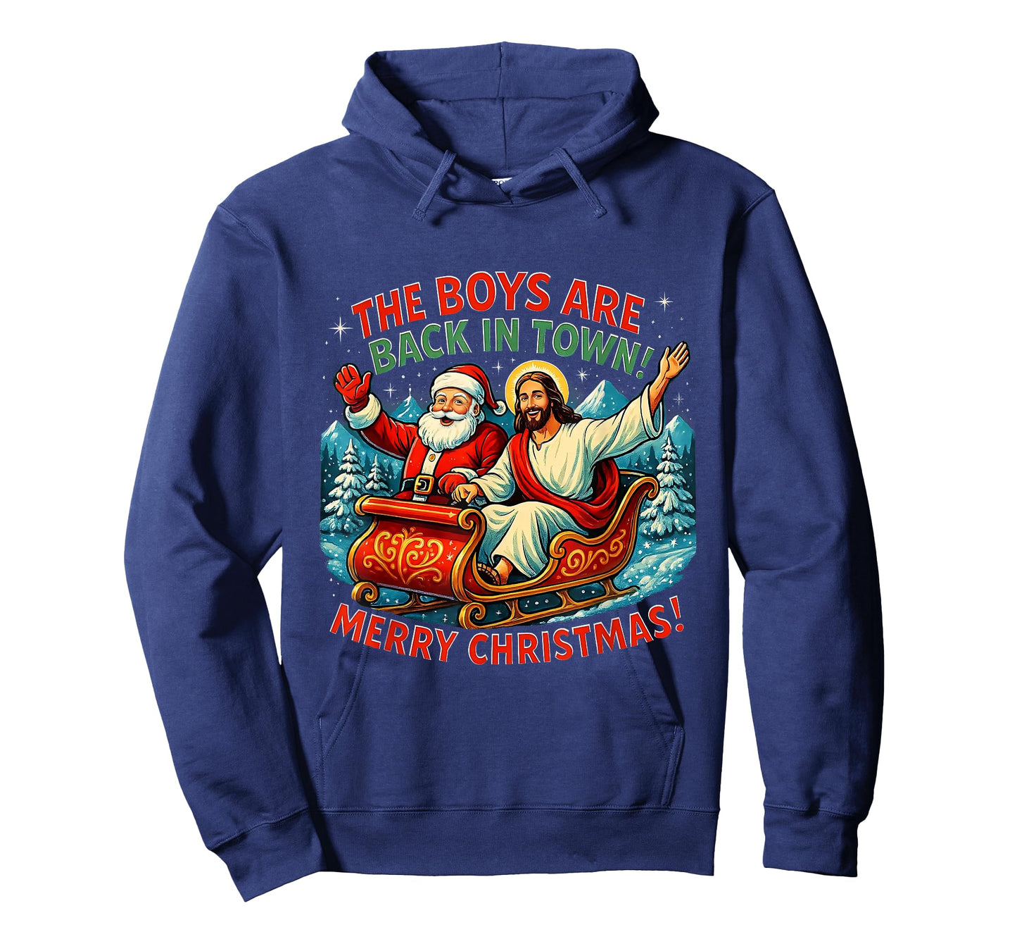 The Boys are Back in Town Merry Christmas Design T-Shirt