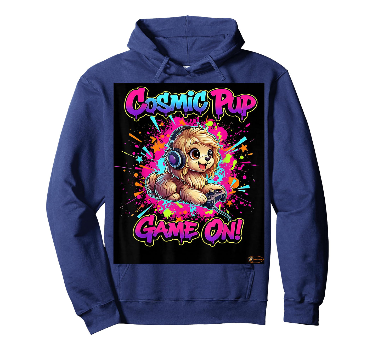 Cosmic Pup Game On - Cute Dog Gamer Design T-Shirt