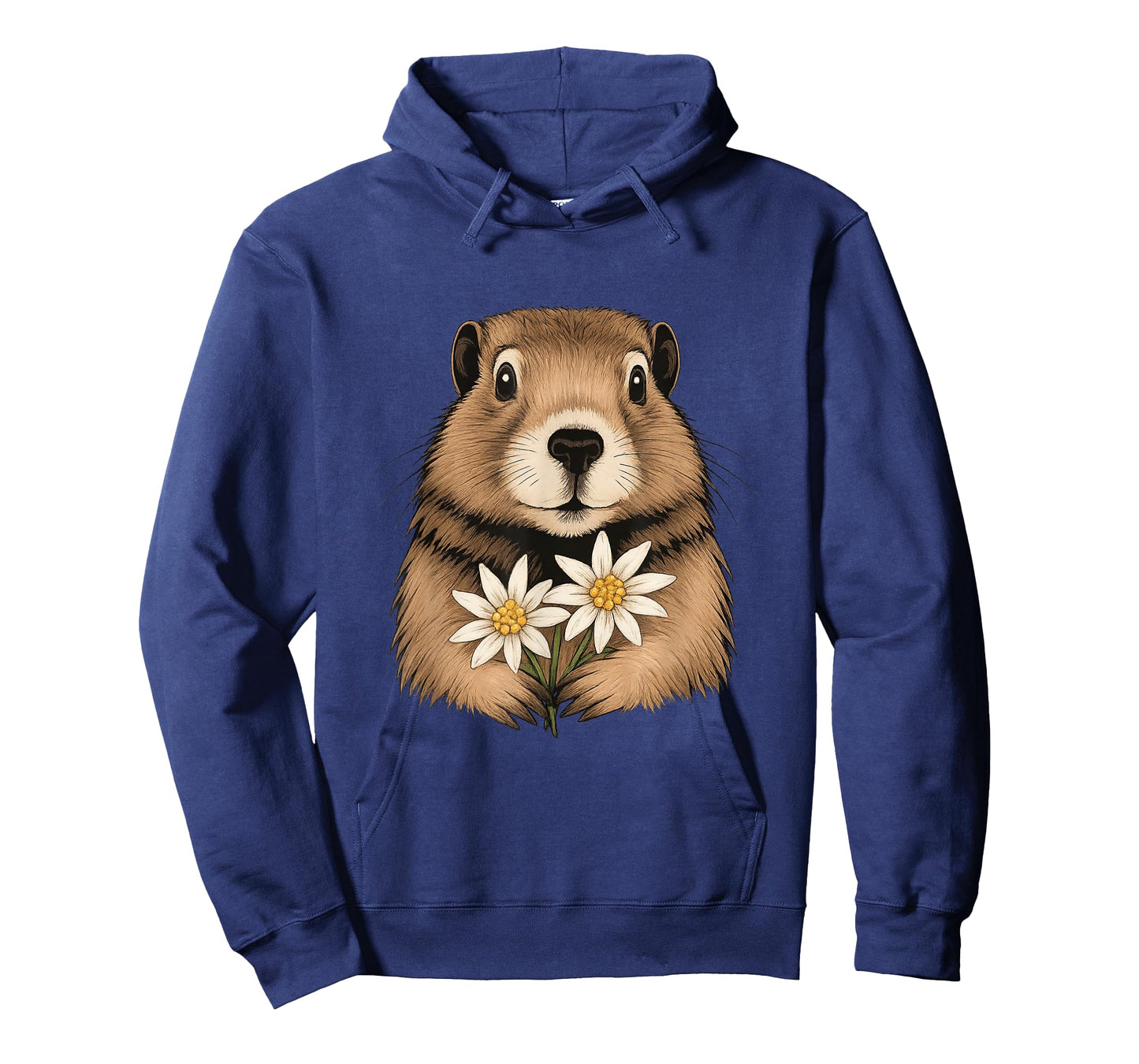 Cute Marmot with Edelweiss Mountain Animal Design for Hikers T-Shirt