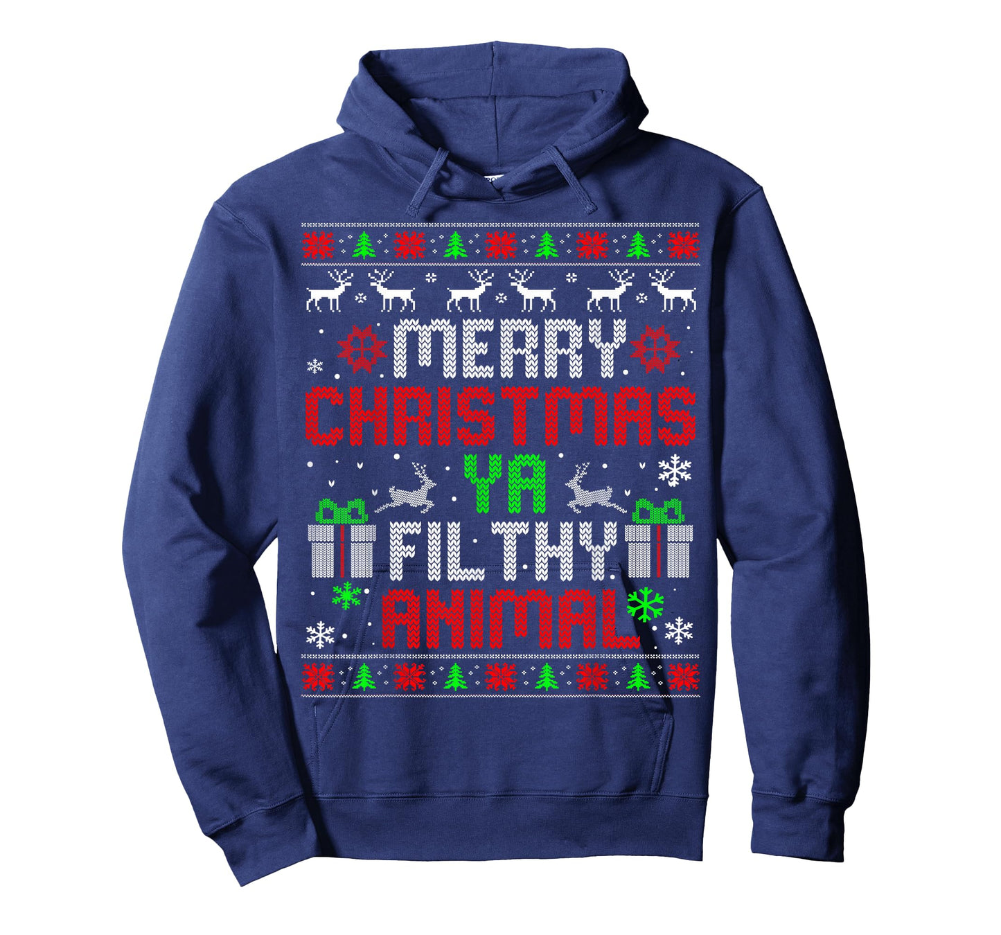Merry Christmas Animal Filthy Xmas Ugly Ya Family Pajama T-Shirt