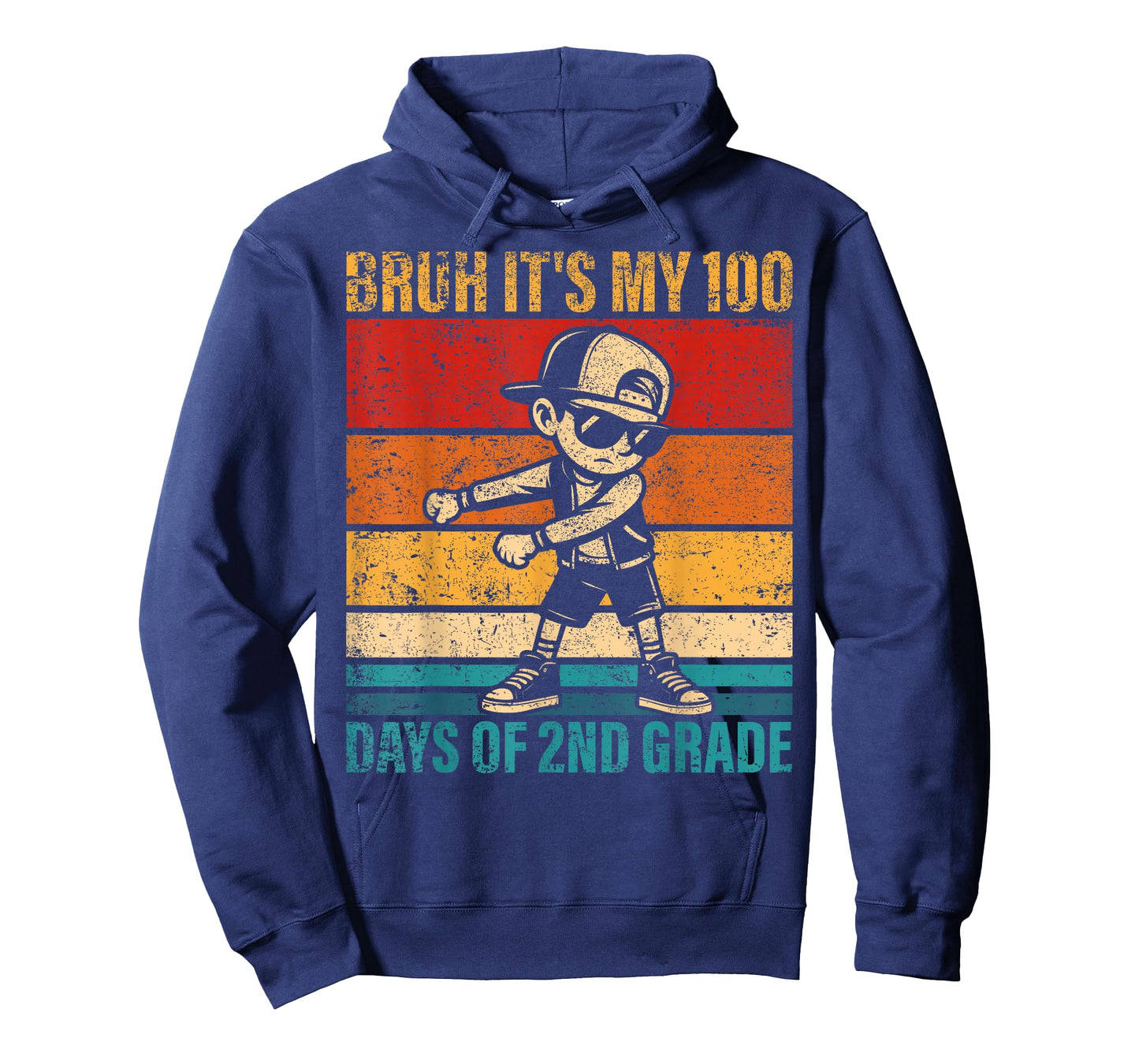 Bruh It's My 100 Days of 2nd Grade Flossing Boy Student T-Shirt
