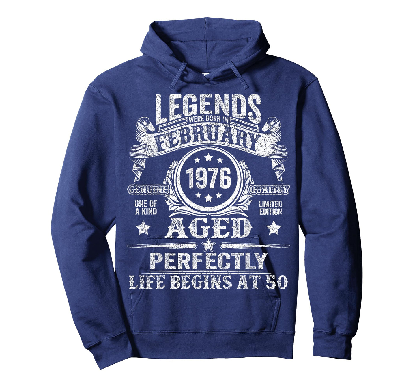 Legends were Born in February 1976 Vintage 50th Birthday Men T-Shirt