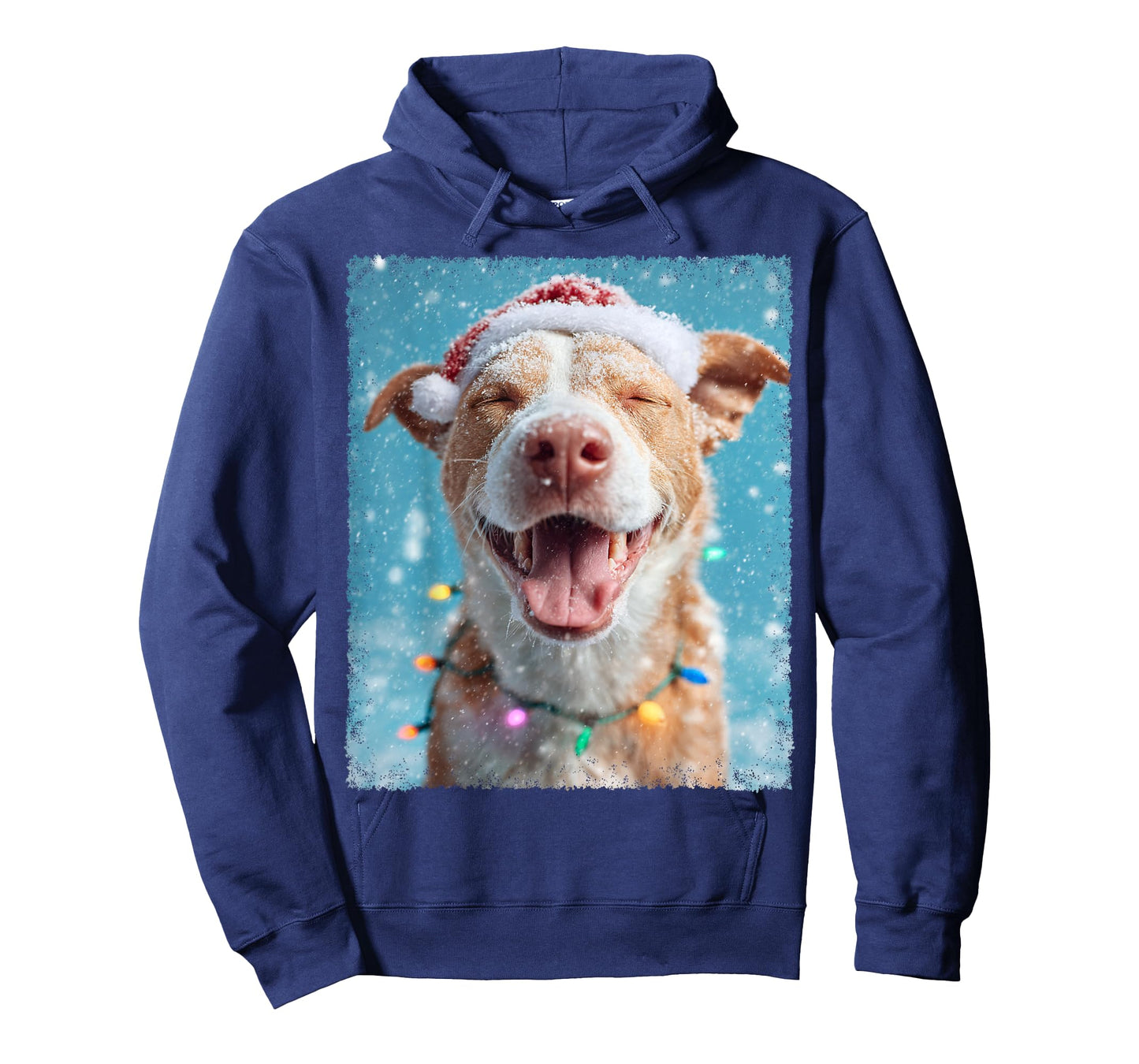 Xmas Pitbull Dog Christmas Light T-Shirt