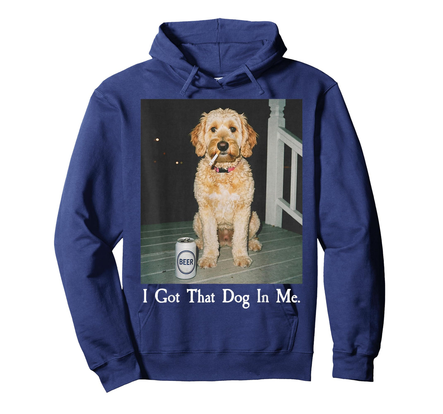 I Got That Dog in Me Funny Golden Doodle Smoking Beer Meme T-Shirt