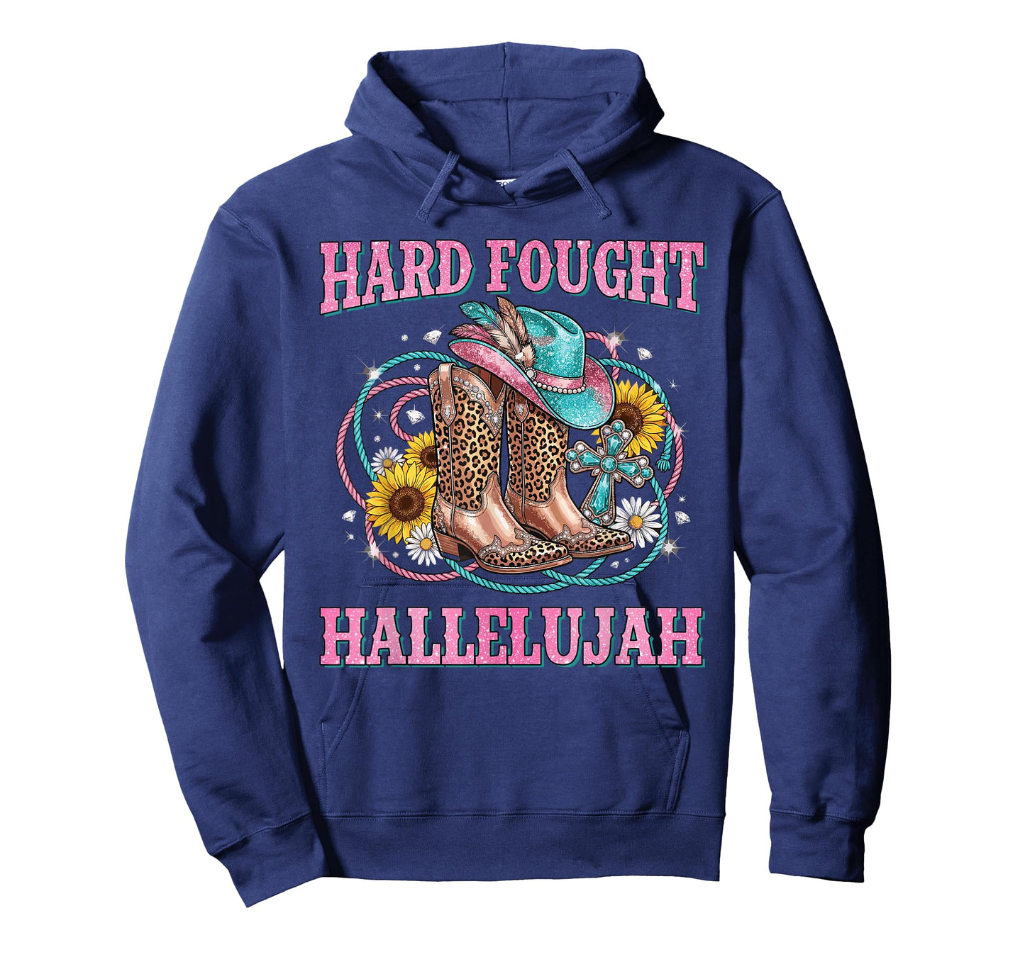 Hard Fought Hallelujah for Western Christian Cowgirl T-Shirt