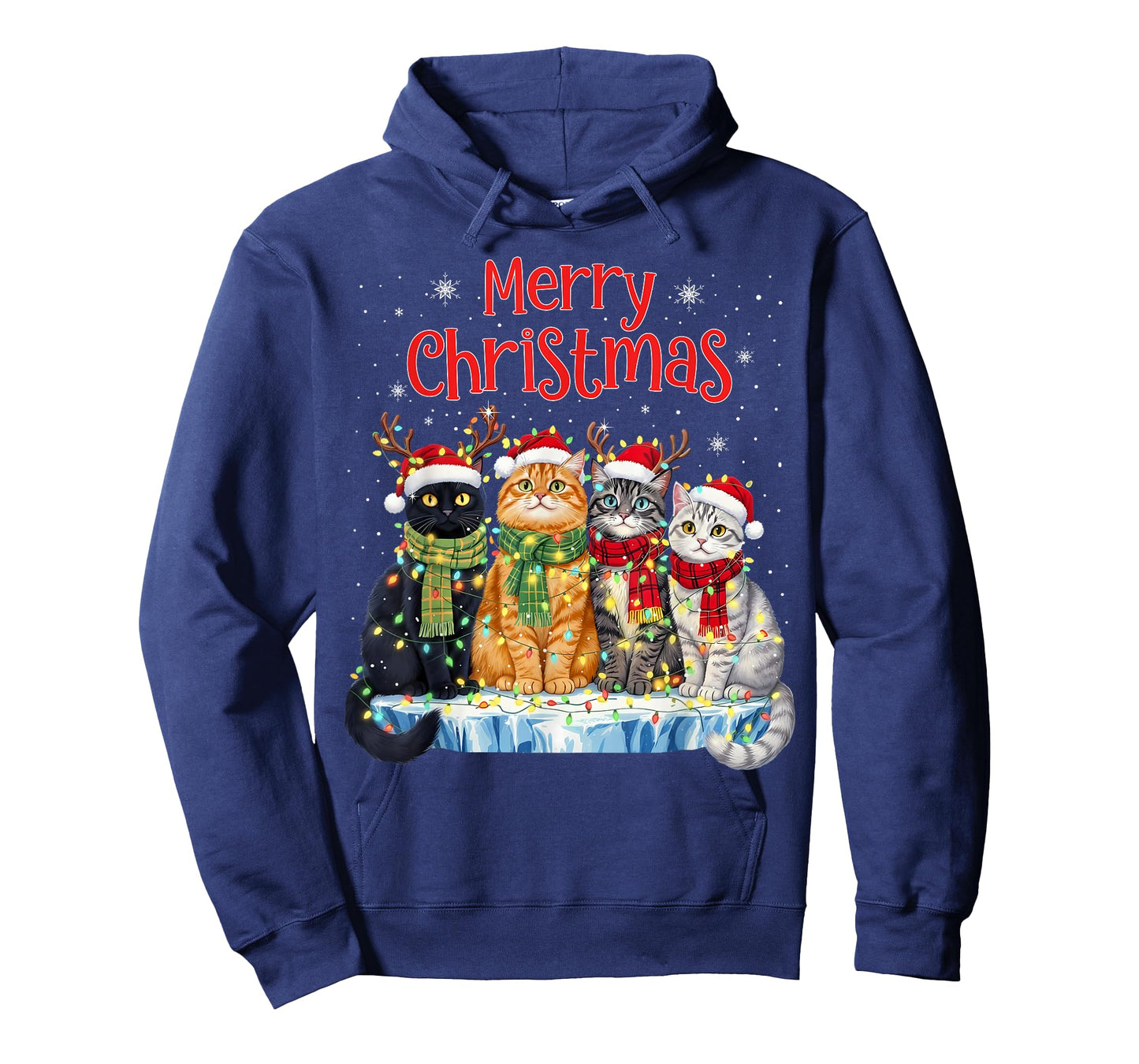 Cute Christmas Cats Funny Xmas Holiday Kitten Lover Graphic T-Shirt