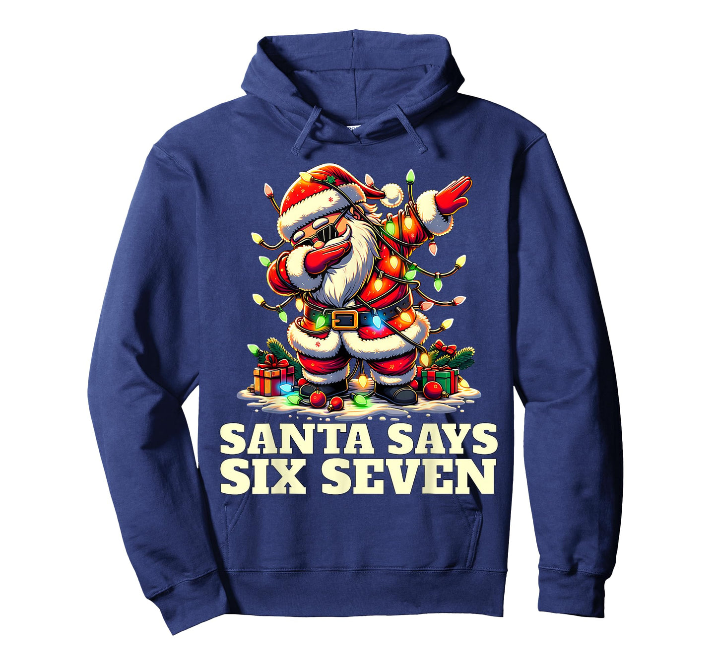 Funny Six Seven Christmas 6-7 Meme Santa 6 7 Santa Says 67 T-Shirt