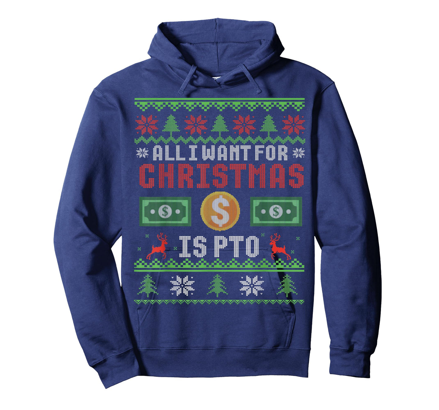 Funny All I Want for Christmas is PTO Matching Ugly T-Shirt