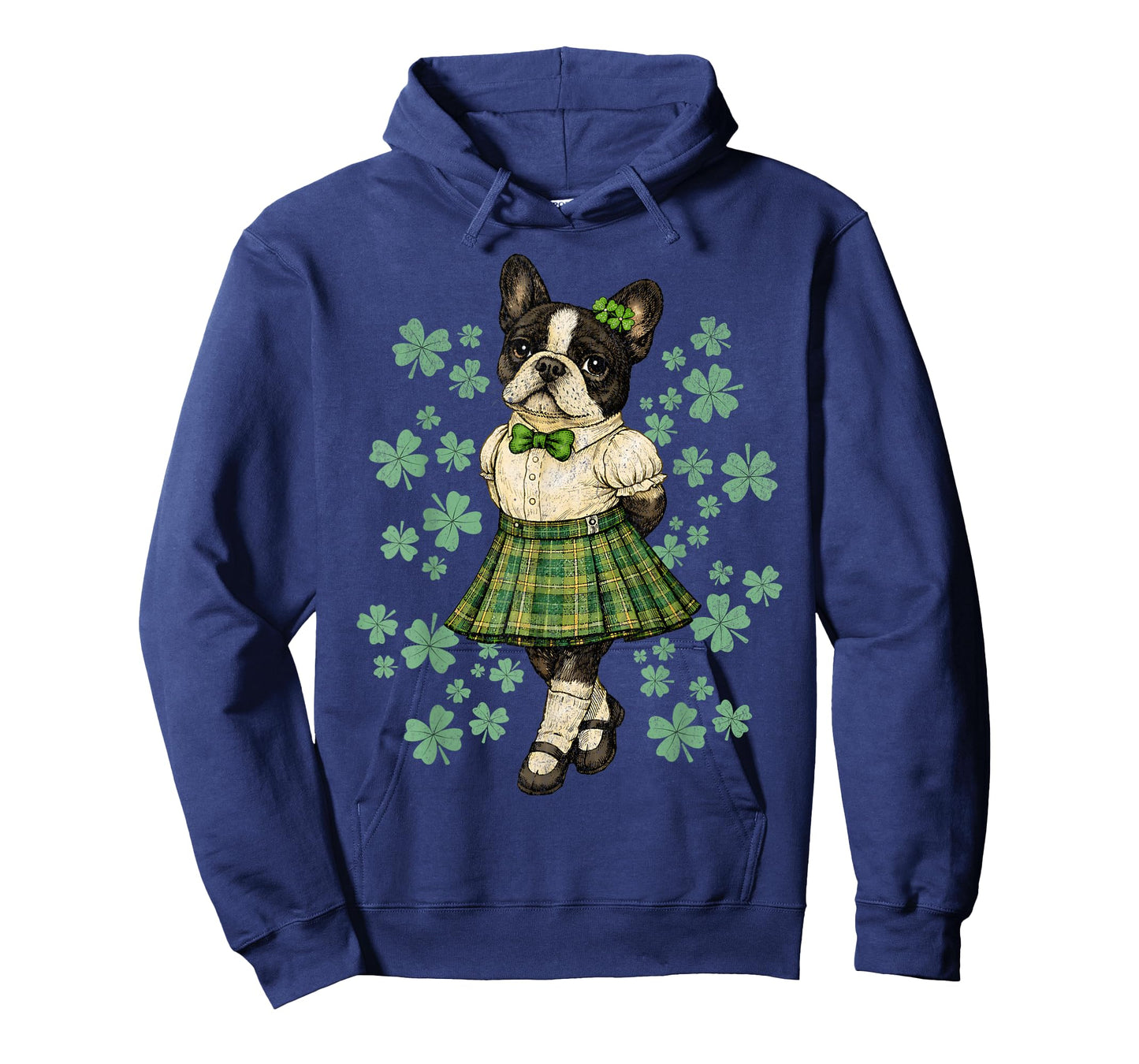 Boston Terrier St Patricks Day Irish Clover T-Shirt
